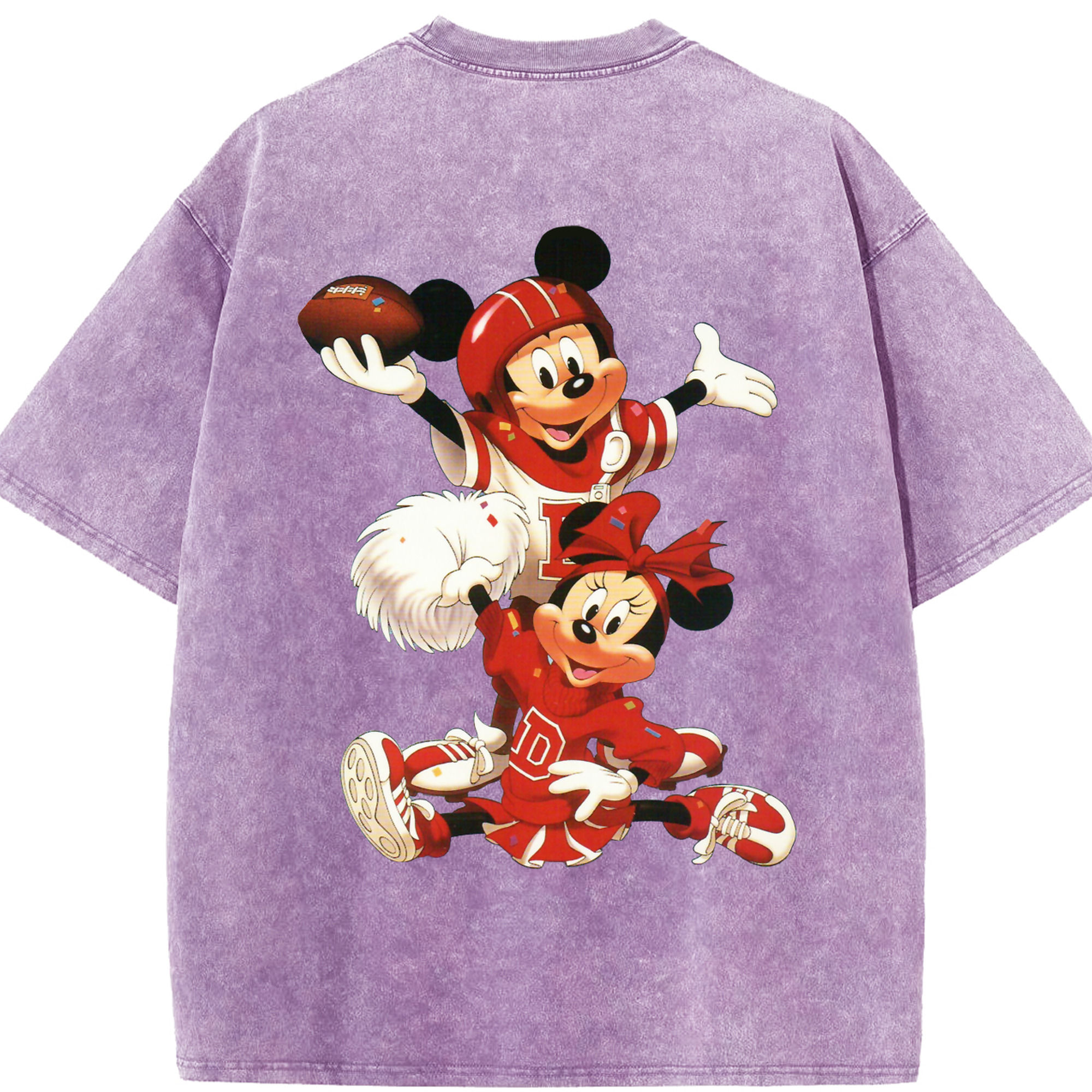 （画像用） ミッキーマウス Mickey Mouse 綿100% ヴィンテージ風 半袖Tシャツ（背面プリント）