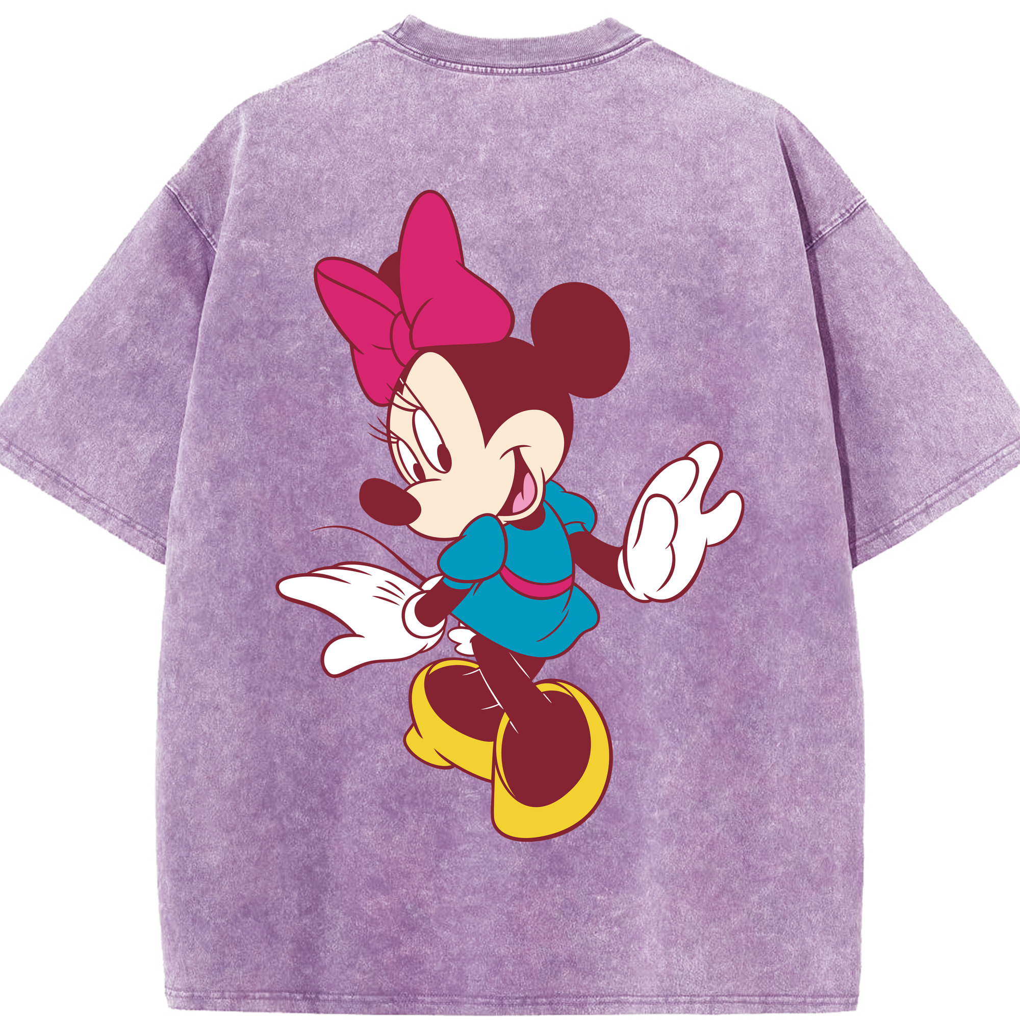 （画像用） ミッキーマウス Mickey Mouse 綿100% ヴィンテージ風 半袖Tシャツ（背面プリント）