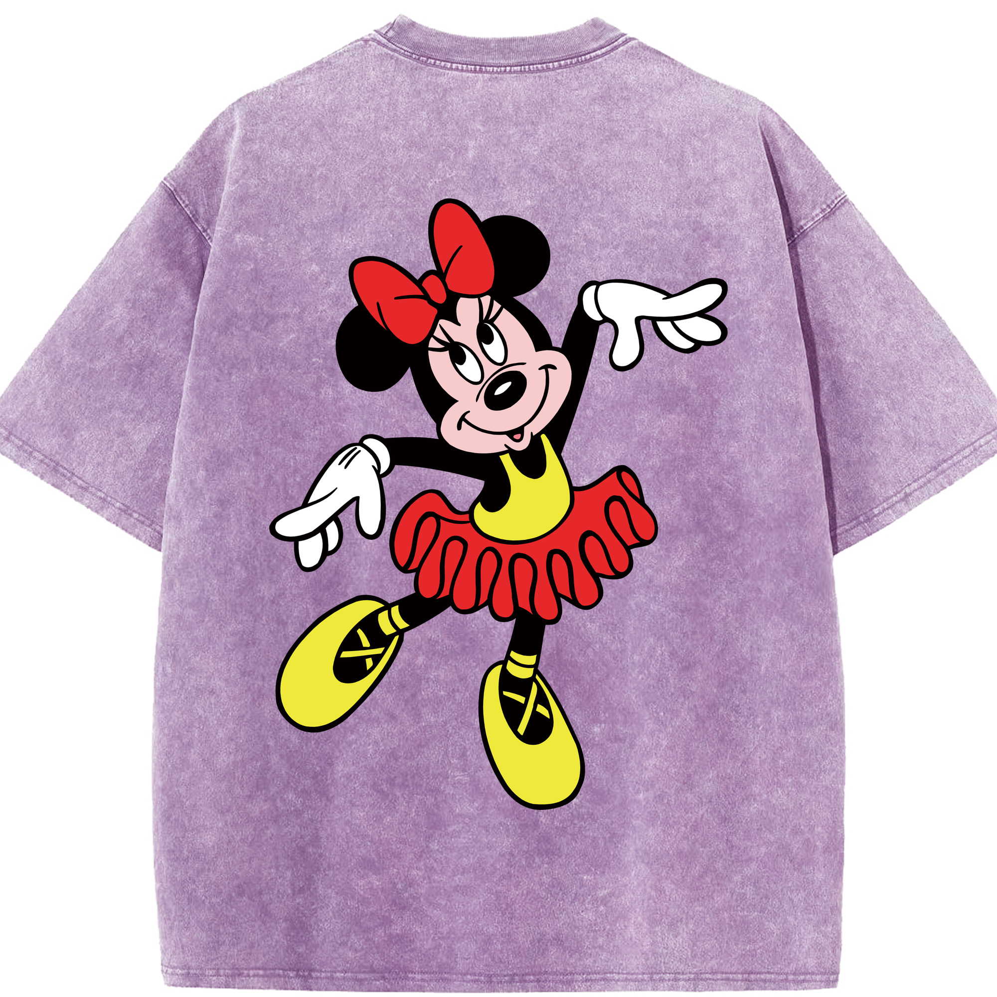 （画像用） ミッキーマウス Mickey Mouse 綿100% ヴィンテージ風 半袖Tシャツ（背面プリント）