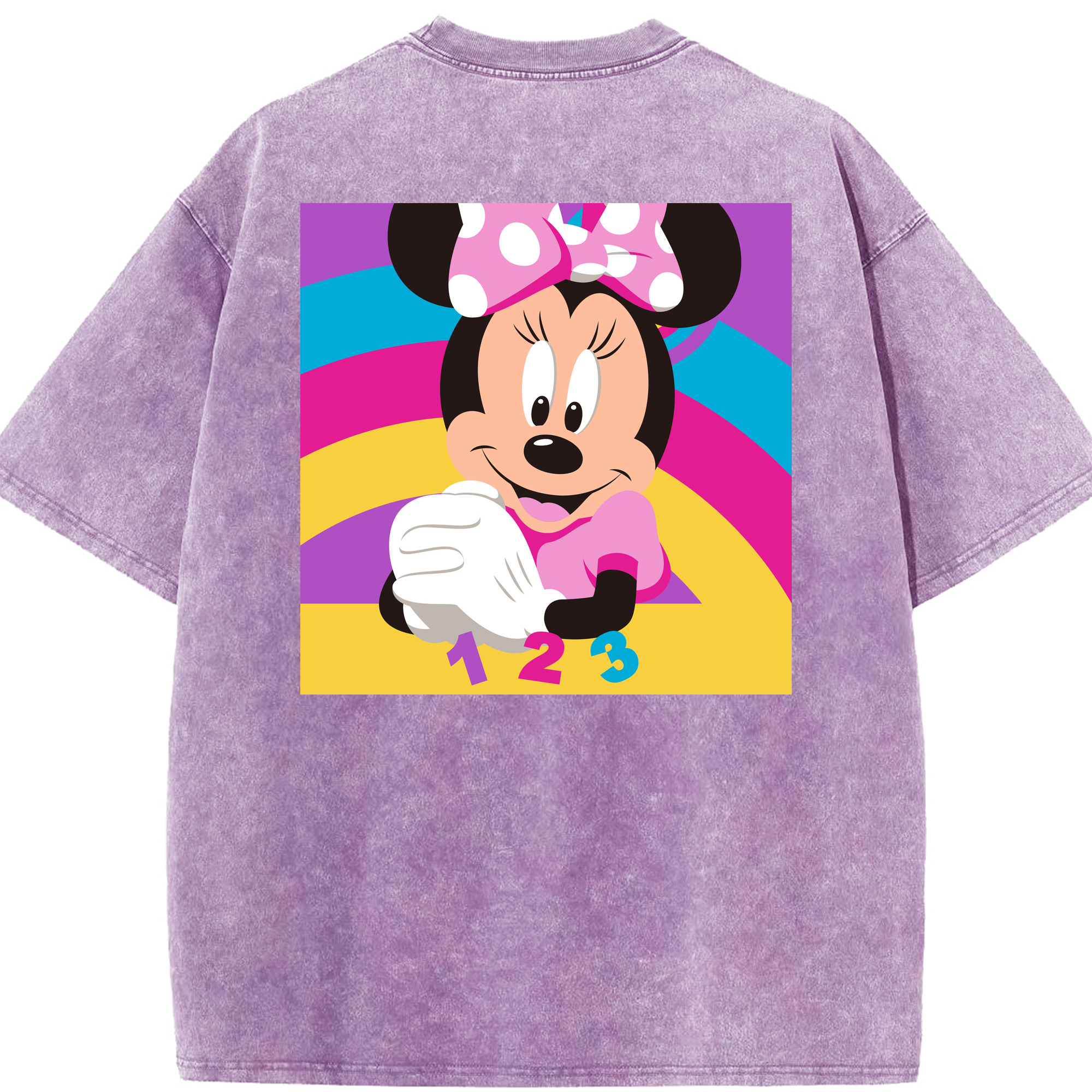 （画像用） ミッキーマウス Mickey Mouse 綿100% ヴィンテージ風 半袖Tシャツ（背面プリント）