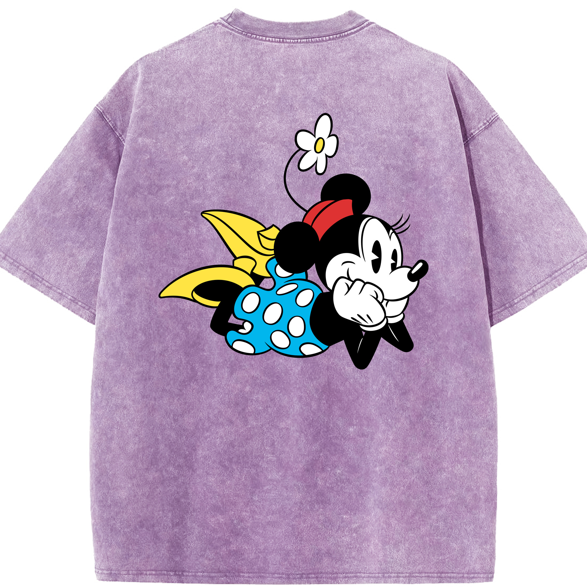 （画像用） ミッキーマウス Mickey Mouse 綿100% ヴィンテージ風 半袖Tシャツ（背面プリント）