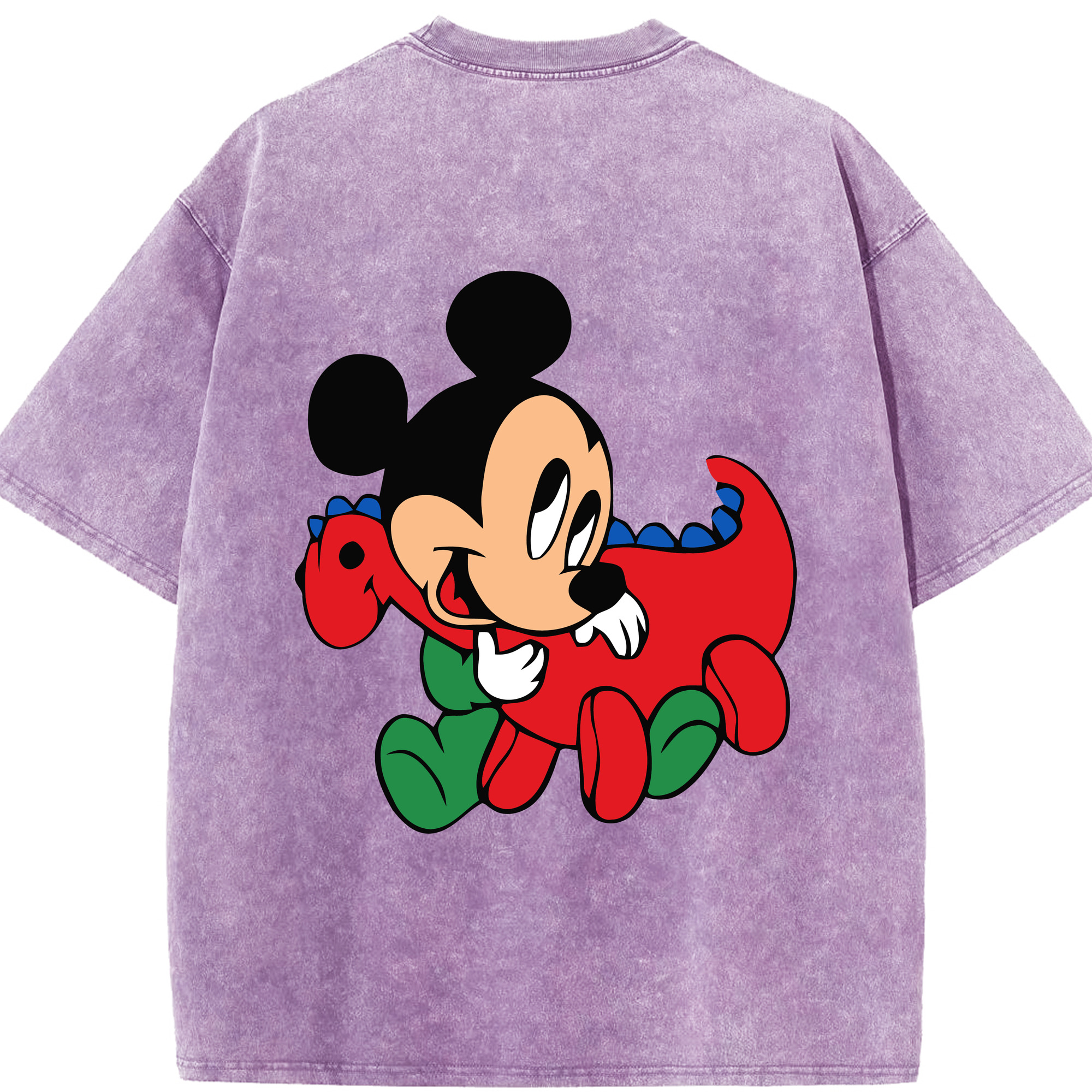 （画像用） ミッキーマウス Mickey Mouse 綿100% ヴィンテージ風 半袖Tシャツ（背面プリント）