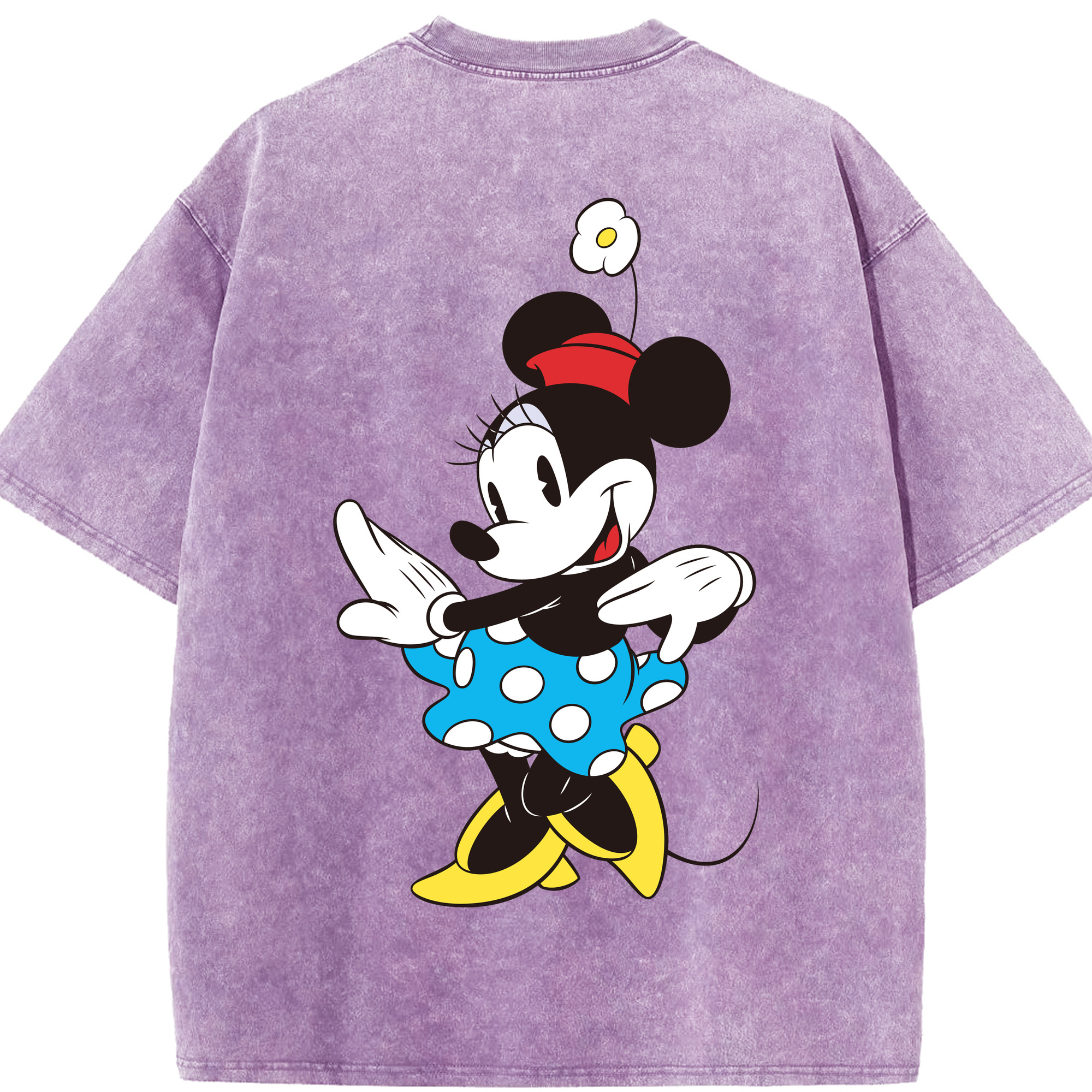 （画像用） ミッキーマウス Mickey Mouse 綿100% ヴィンテージ風 半袖Tシャツ（背面プリント）