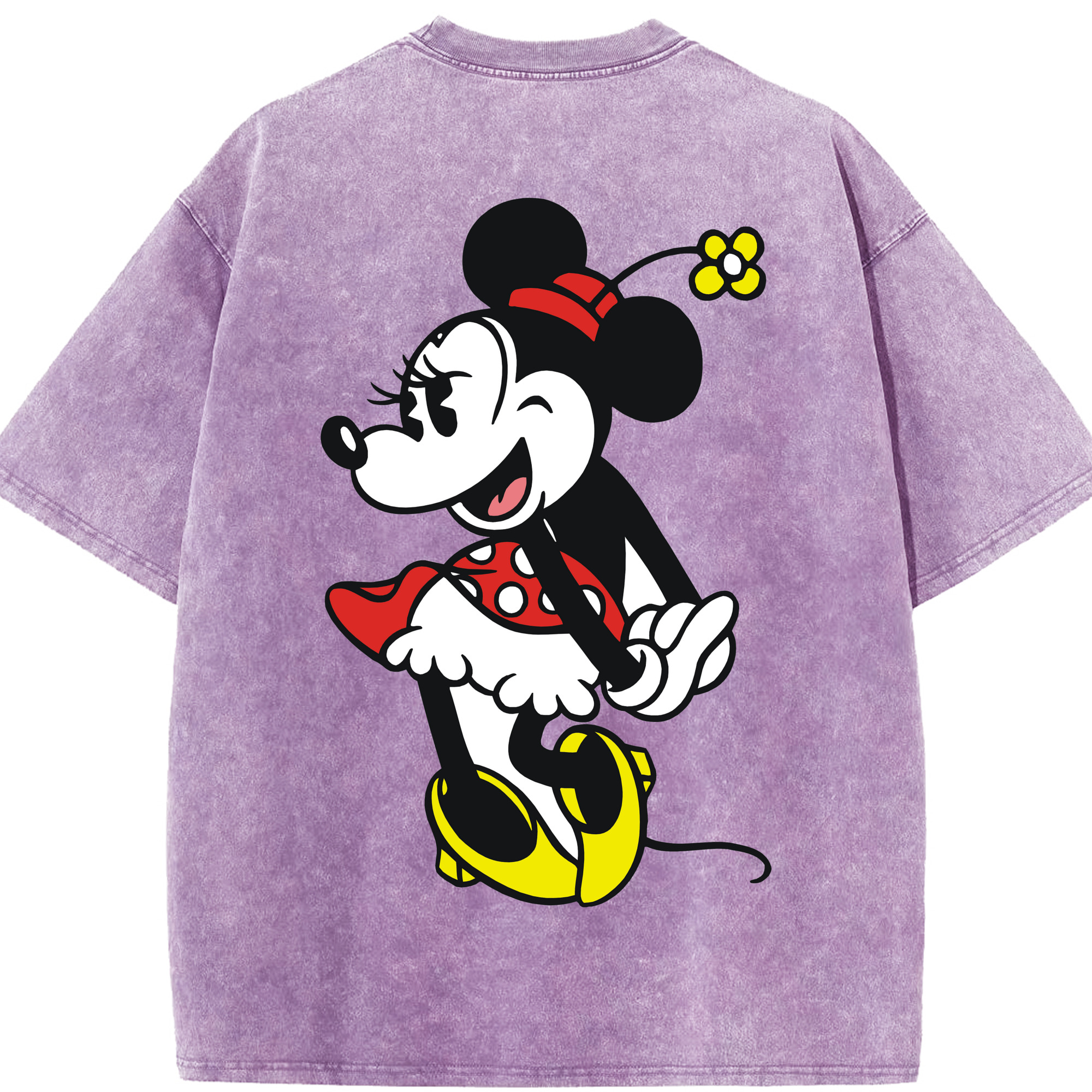 （画像用） ミッキーマウス Mickey Mouse 綿100% ヴィンテージ風 半袖Tシャツ（背面プリント）
