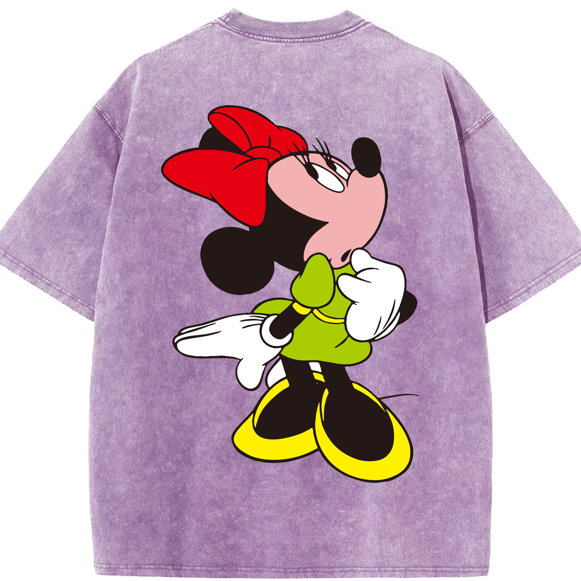 ミッキーマウス Mickey Mouse 綿100% ヴィンテージ風 半袖Tシャツ（背面プリント）