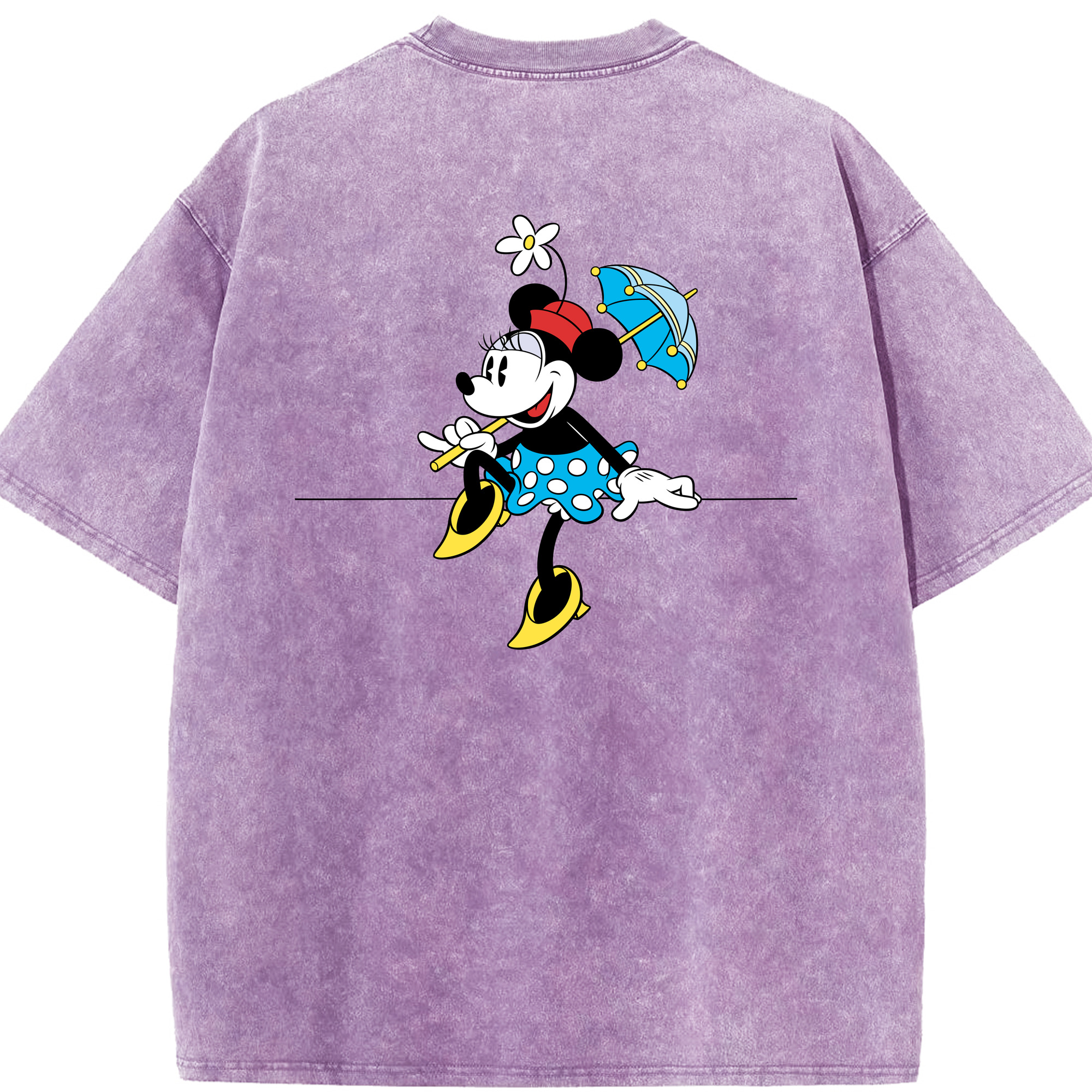 （画像用） ミッキーマウス Mickey Mouse 綿100% ヴィンテージ風 半袖Tシャツ（背面プリント）