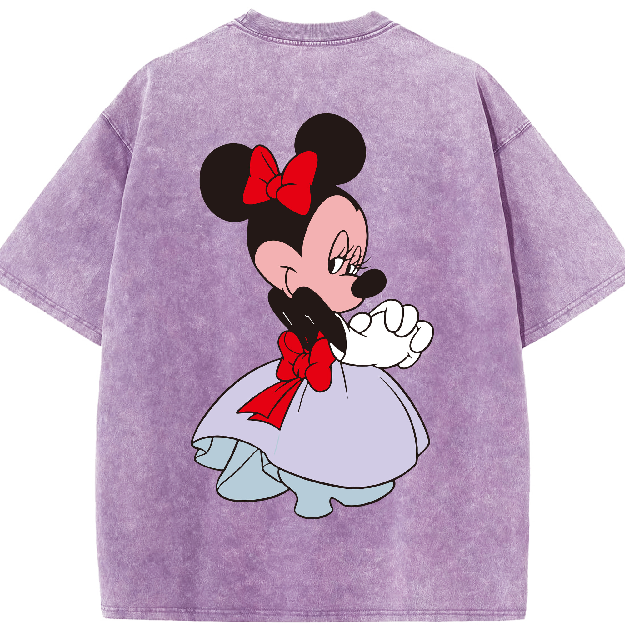 （画像用） ミッキーマウス Mickey Mouse 綿100% ヴィンテージ風 半袖Tシャツ（背面プリント）