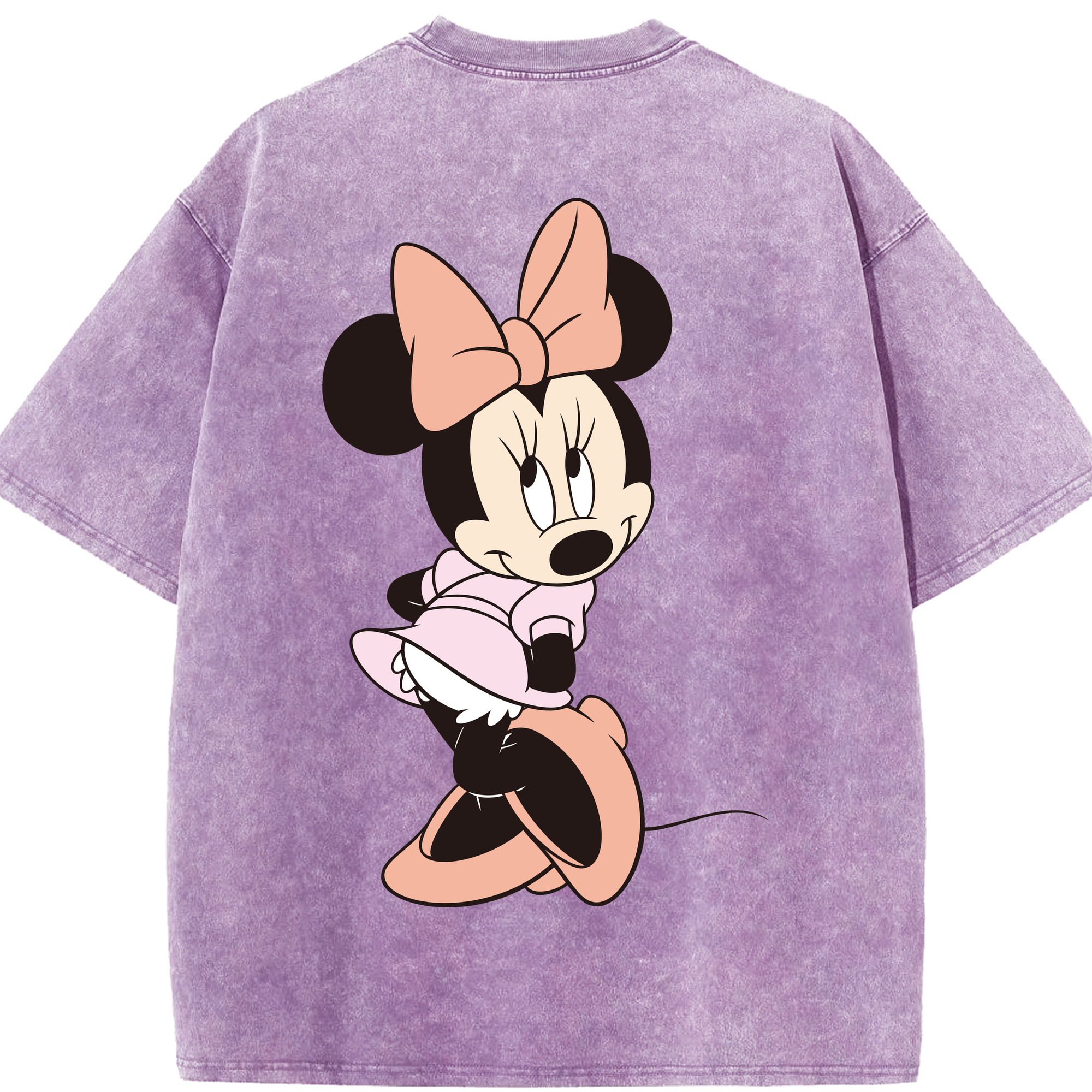 ミッキーマウス Mickey Mouse 綿100% ヴィンテージ風 半袖Tシャツ（背面プリント）