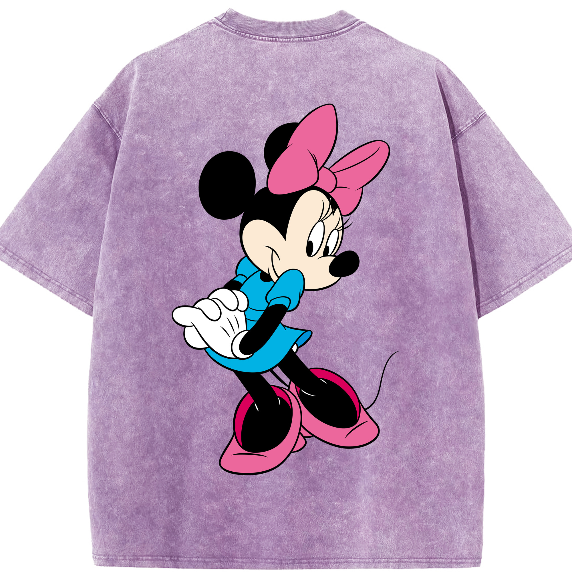 （画像用） ミッキーマウス Mickey Mouse 綿100% ヴィンテージ風 半袖Tシャツ（背面プリント）