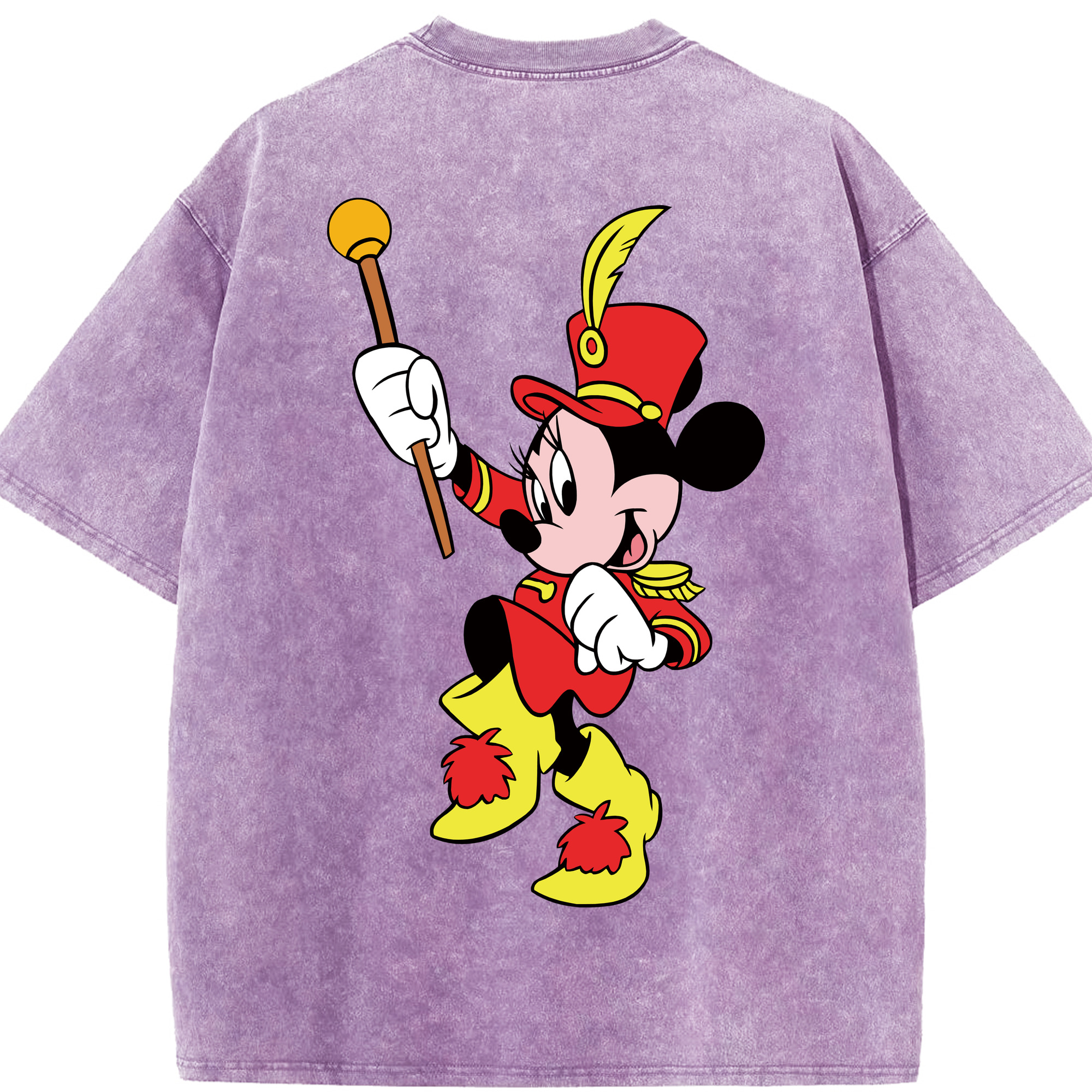 （画像用） ミッキーマウス Mickey Mouse 綿100% ヴィンテージ風 半袖Tシャツ（背面プリント）