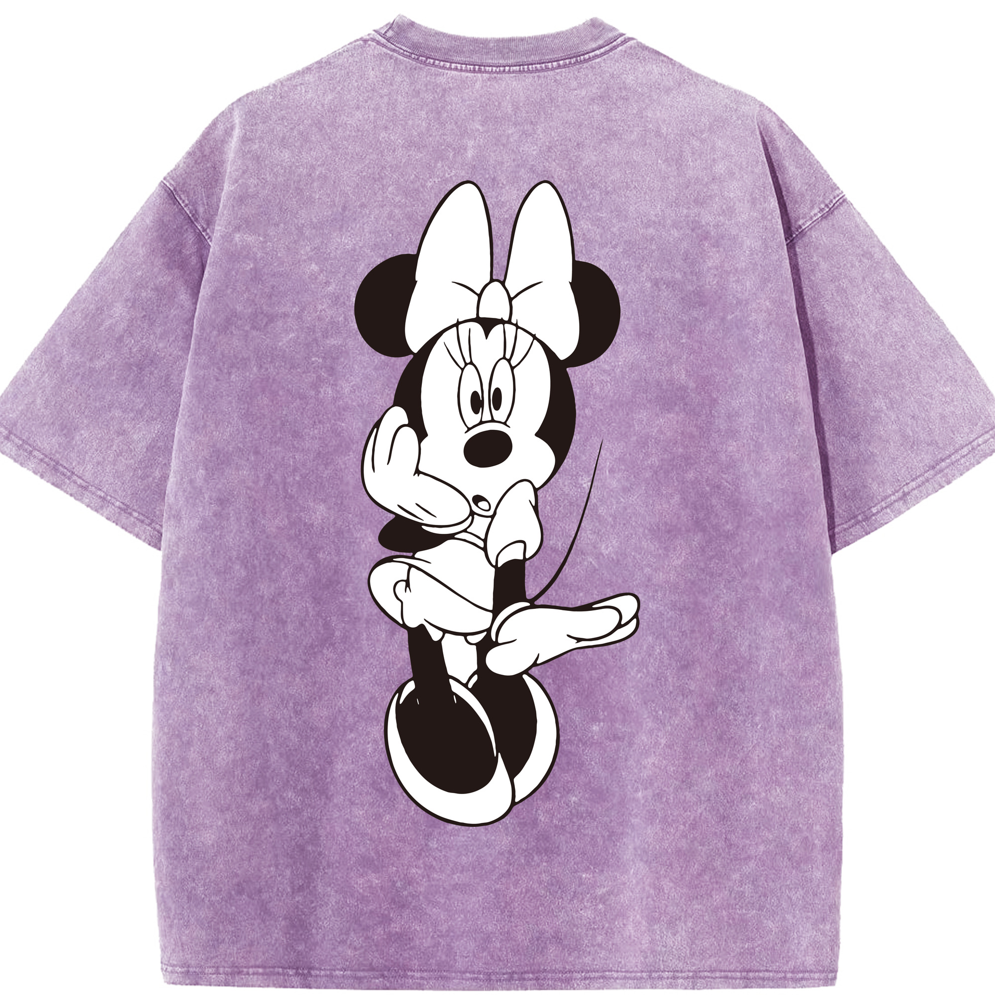 （画像用） ミッキーマウス Mickey Mouse 綿100% ヴィンテージ風 半袖Tシャツ（背面プリント）