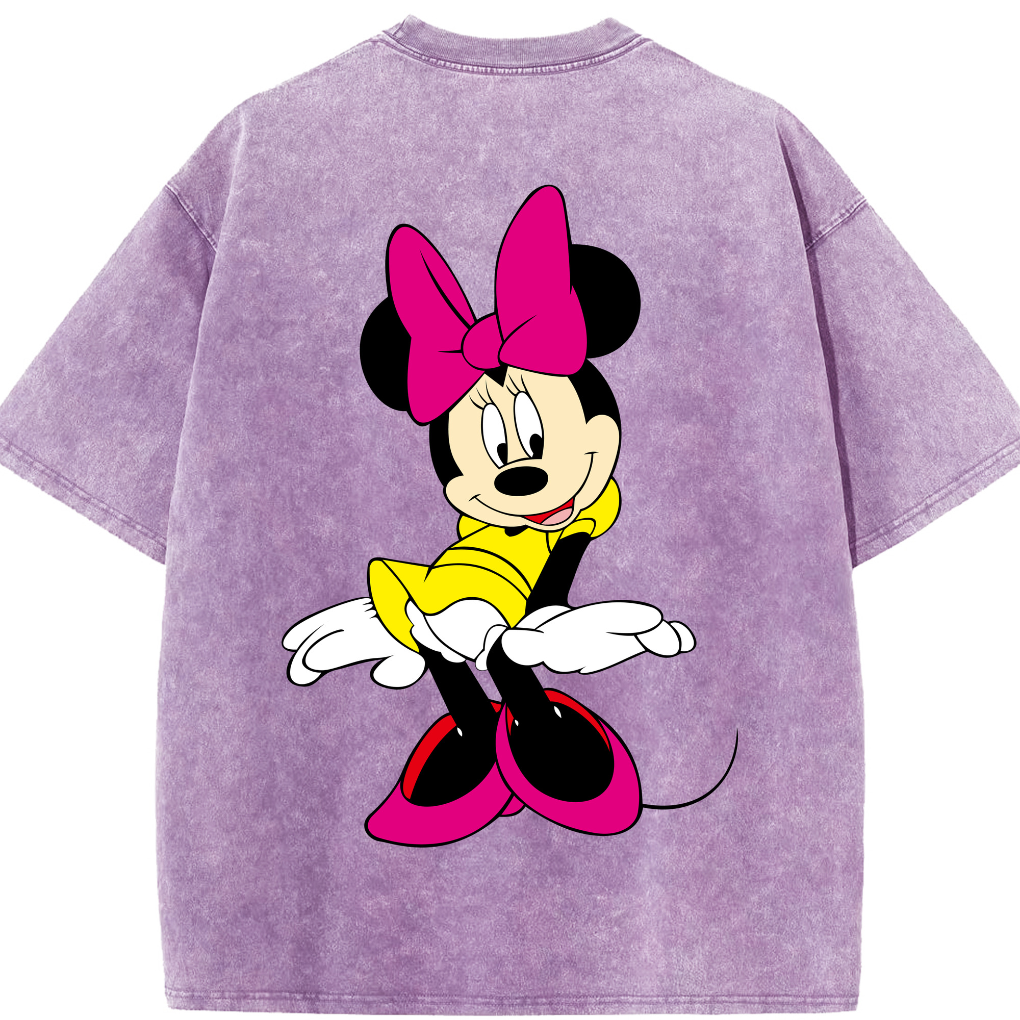 （画像用） ミッキーマウス Mickey Mouse 綿100% ヴィンテージ風 半袖Tシャツ（背面プリント）