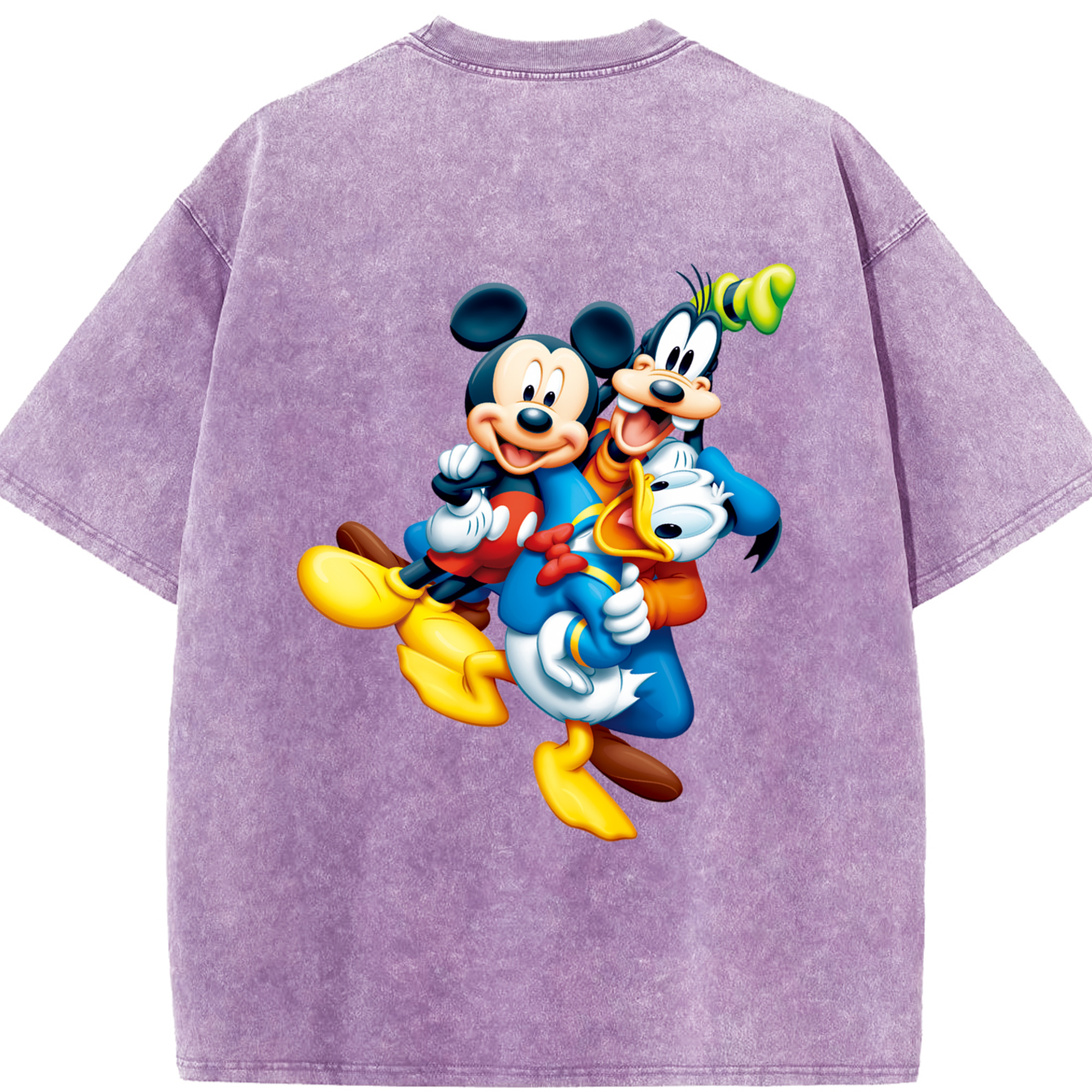 （画像用） ミッキーマウス Mickey Mouse 綿100% ヴィンテージ風 半袖Tシャツ（背面プリント）