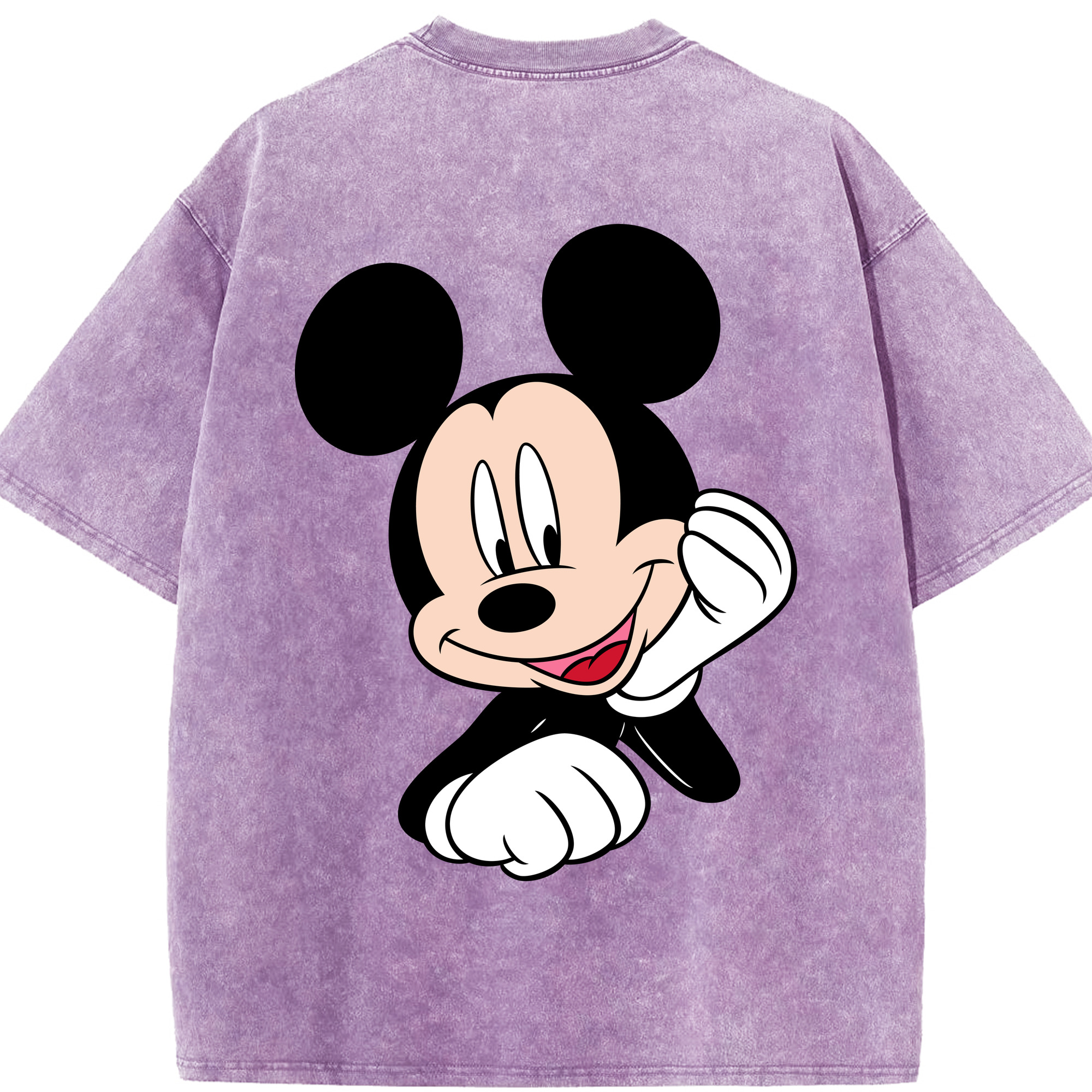 （画像用） ミッキーマウス Mickey Mouse 綿100% ヴィンテージ風 半袖Tシャツ（背面プリント）