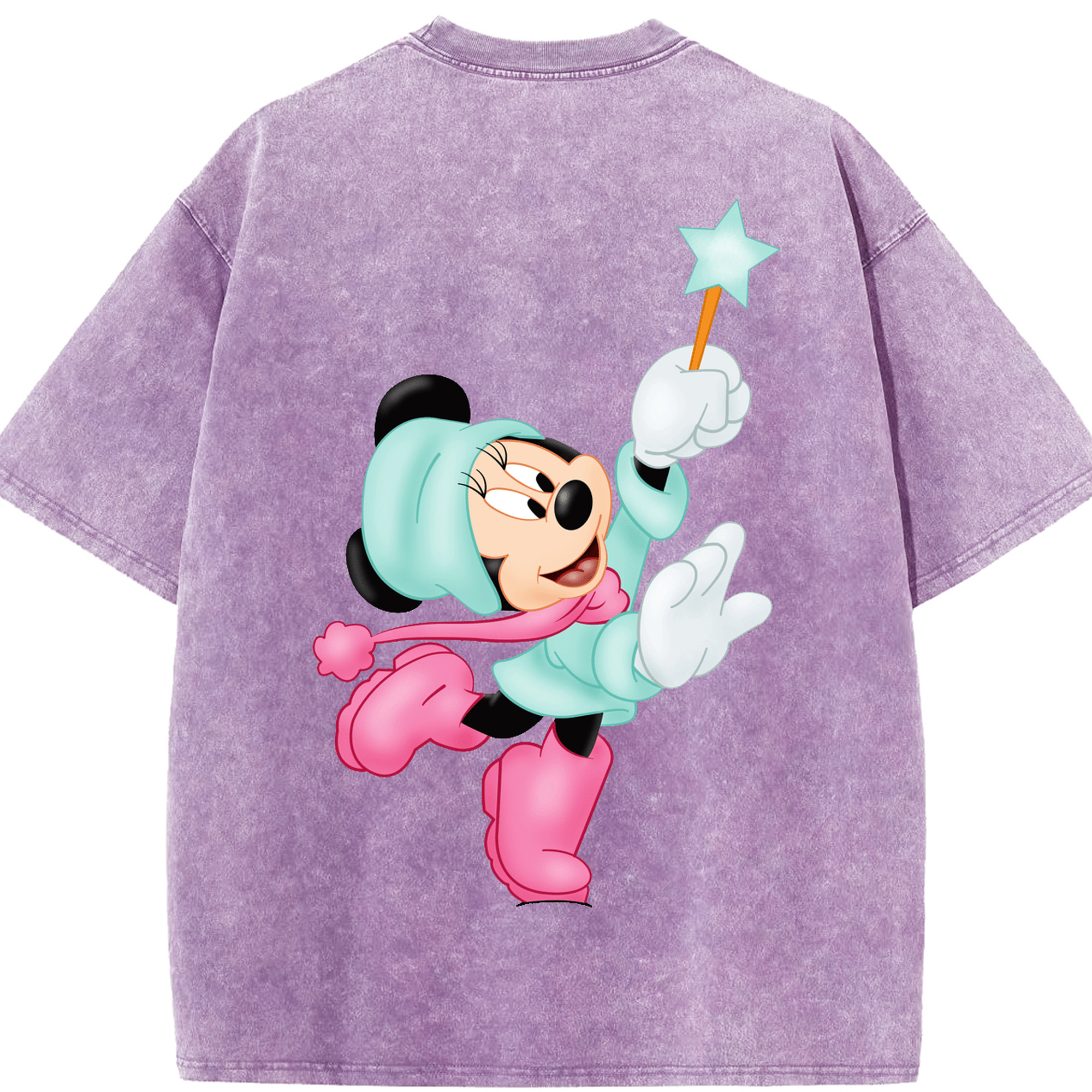 （画像用） ミッキーマウス Mickey Mouse 綿100% ヴィンテージ風 半袖Tシャツ（背面プリント）
