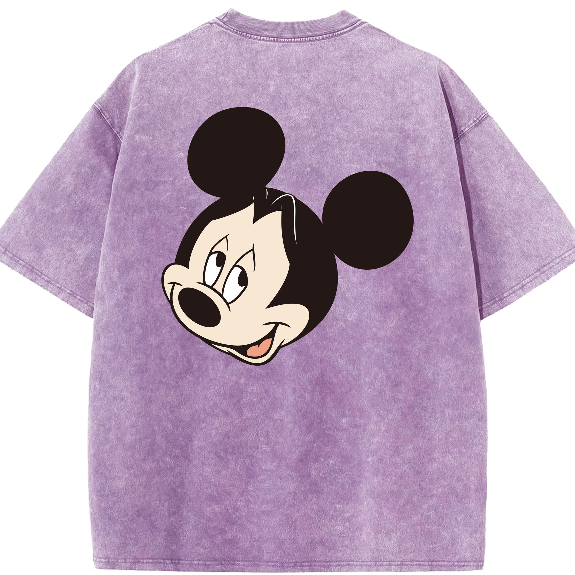 （画像用） ミッキーマウス Mickey Mouse 綿100% ヴィンテージ風 半袖Tシャツ（背面プリント）