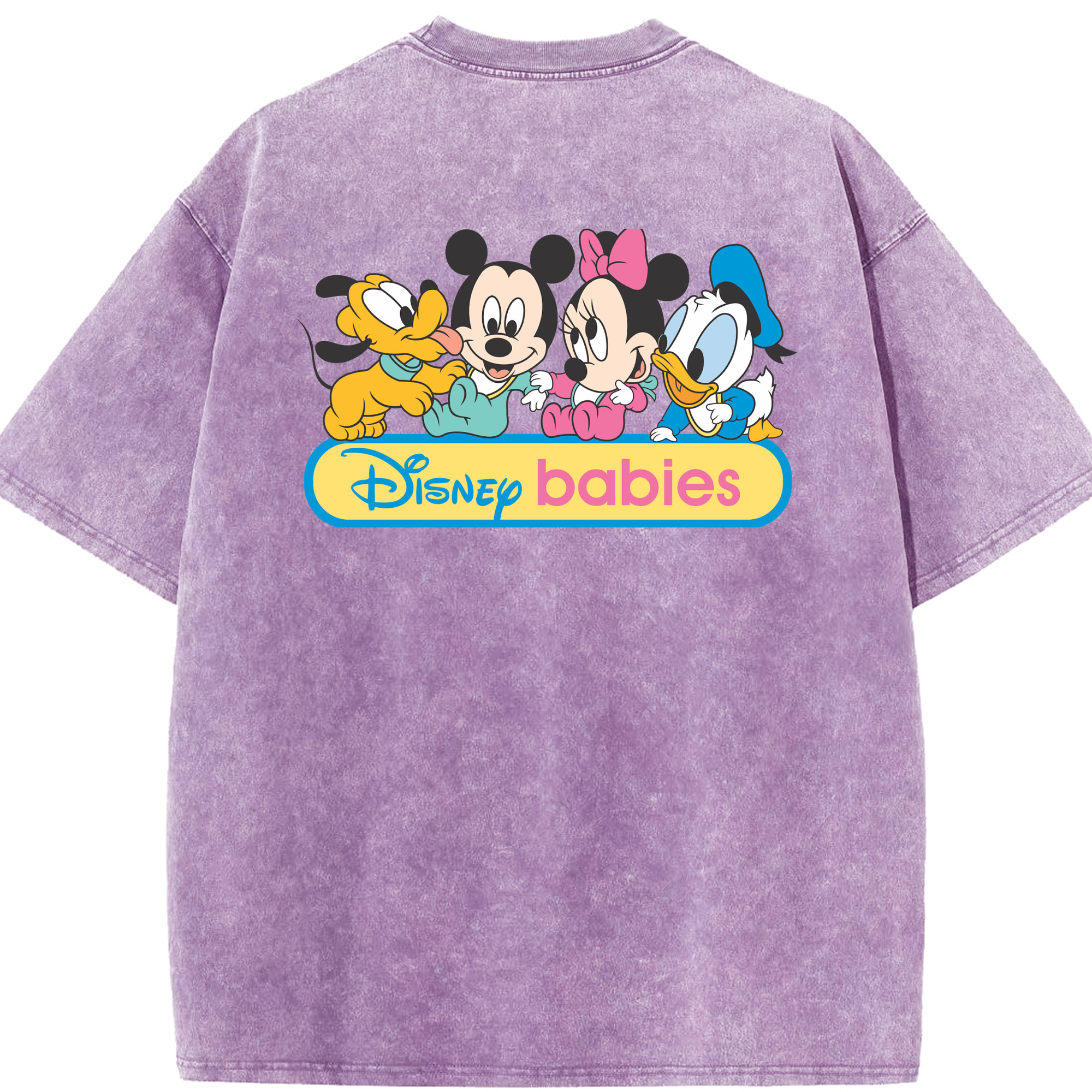 （画像用） ミッキーマウス Mickey Mouse 綿100% ヴィンテージ風 半袖Tシャツ（背面プリント）