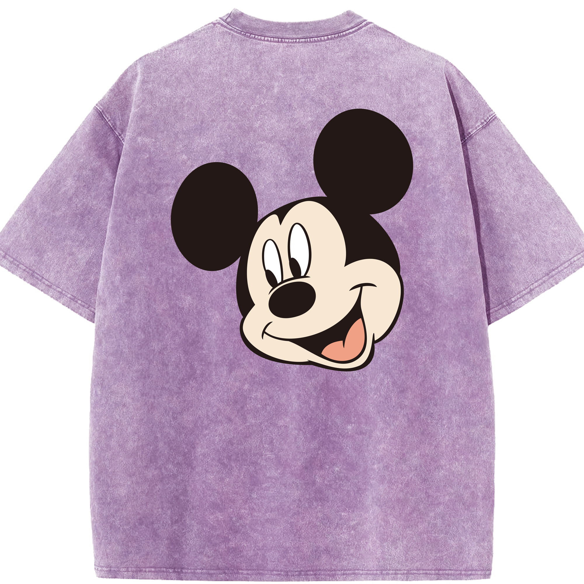 （画像用） ミッキーマウス Mickey Mouse 綿100% ヴィンテージ風 半袖Tシャツ（背面プリント）
