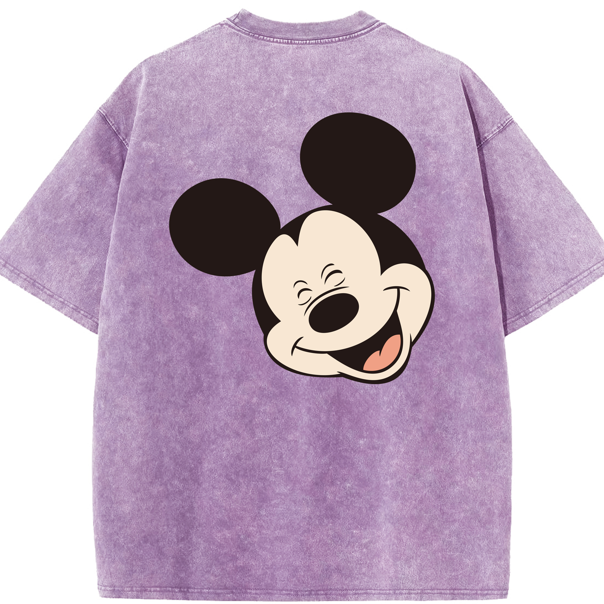 （画像用） ミッキーマウス Mickey Mouse 綿100% ヴィンテージ風 半袖Tシャツ（背面プリント）