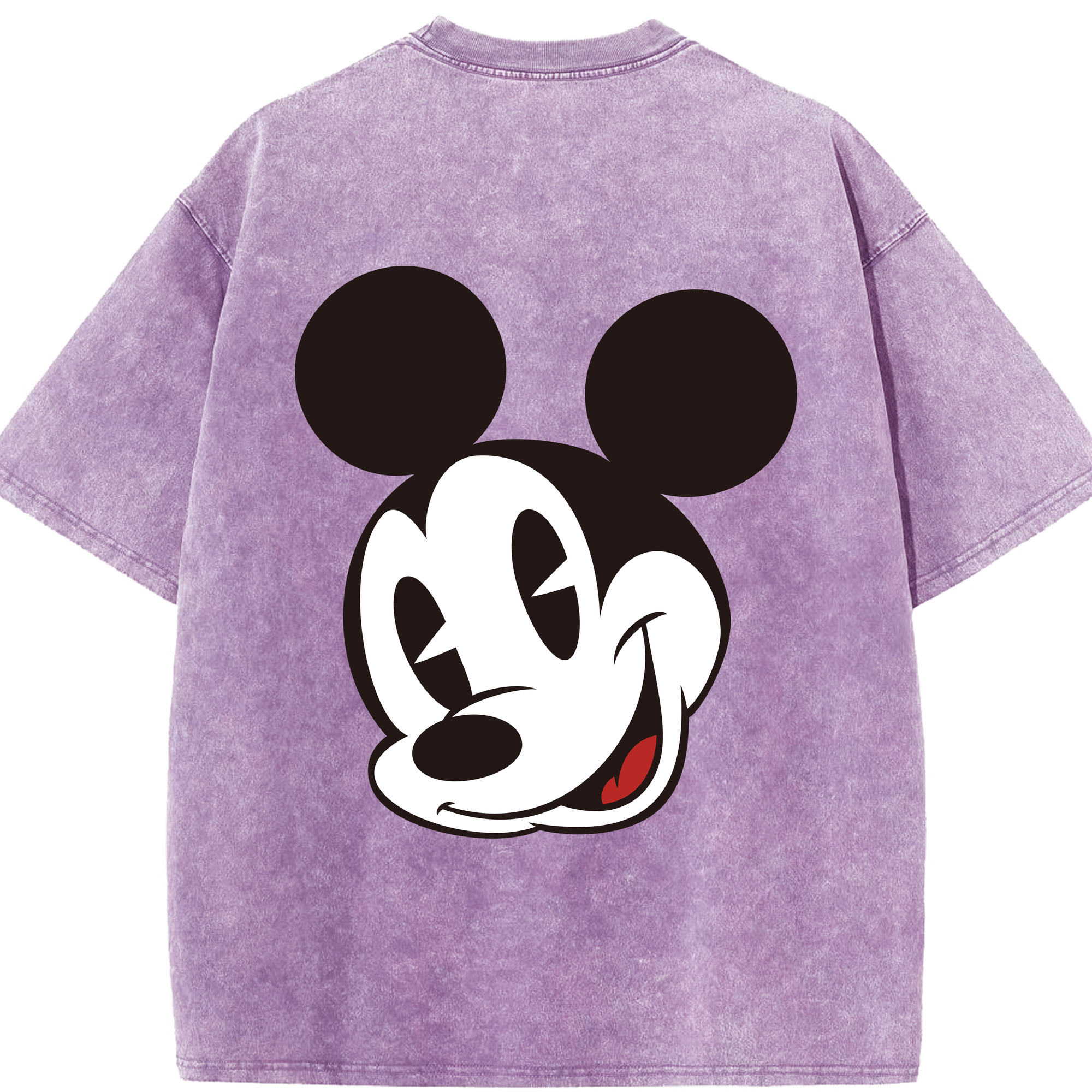 （画像用） ミッキーマウス Mickey Mouse 綿100% ヴィンテージ風 半袖Tシャツ（背面プリント）