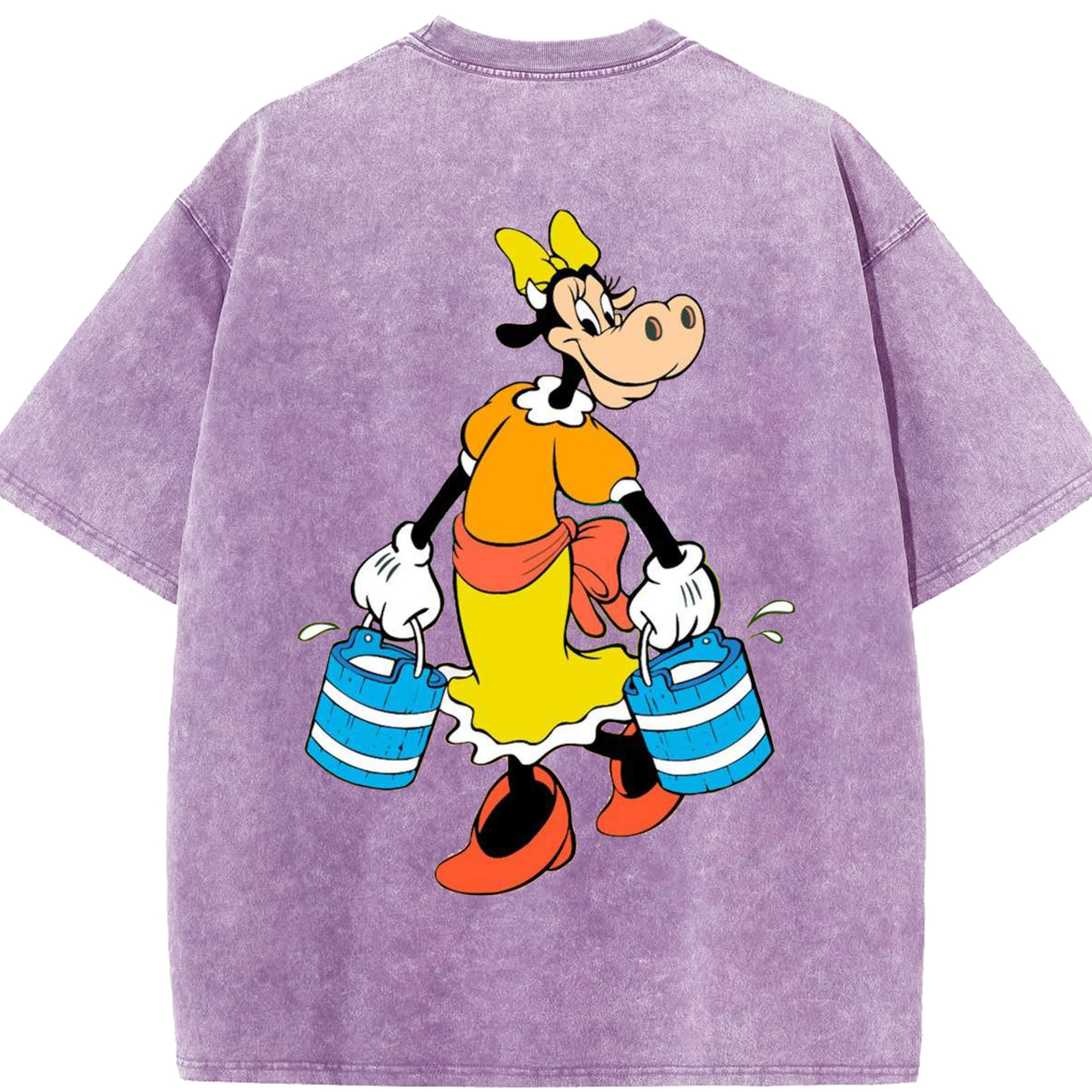 （画像用） ミッキーマウス Mickey Mouse 綿100% ヴィンテージ風 半袖Tシャツ（背面プリント）