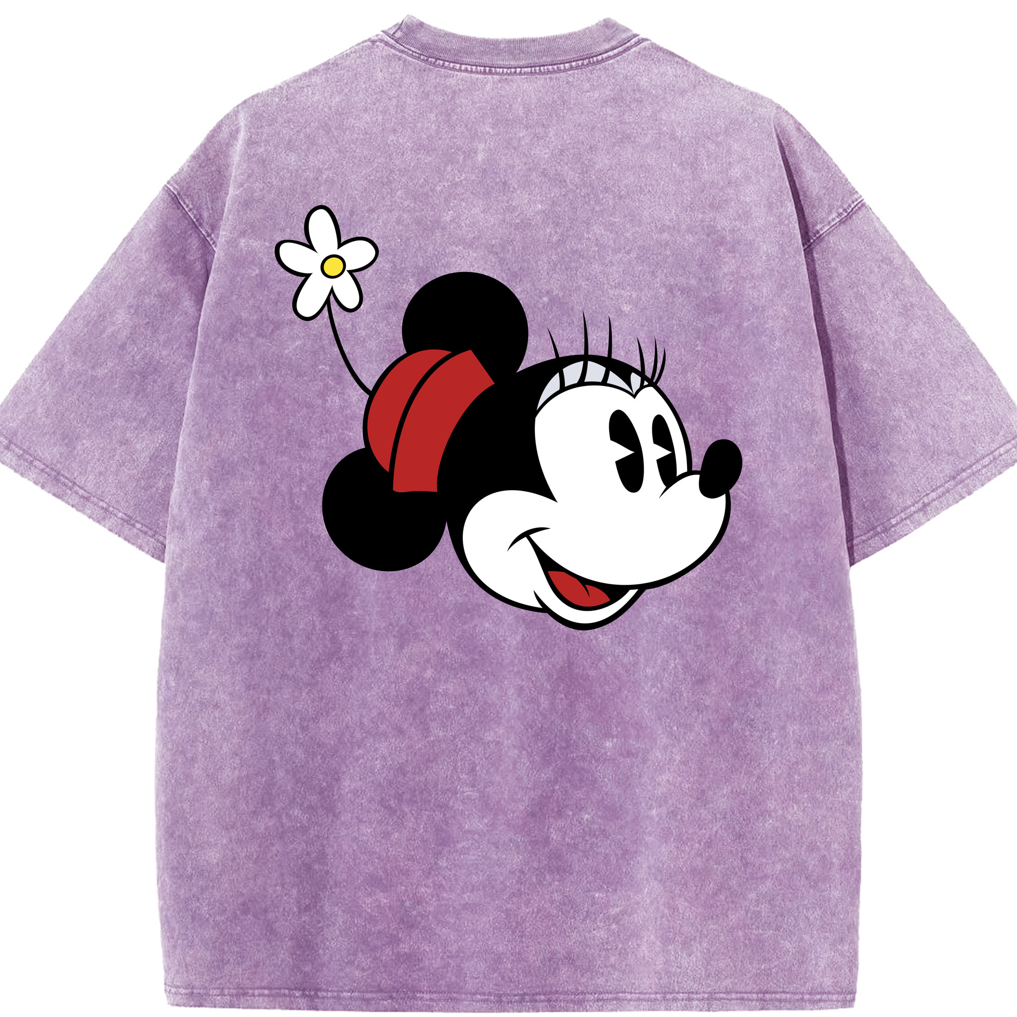 （画像用） ミッキーマウス Mickey Mouse 綿100% ヴィンテージ風 半袖Tシャツ（背面プリント）