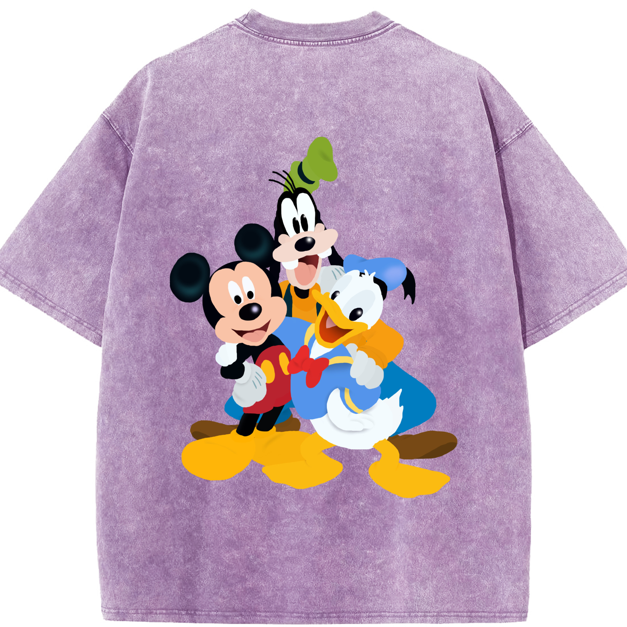 （画像用） ミッキーマウス Mickey Mouse 綿100% ヴィンテージ風 半袖Tシャツ（背面プリント）