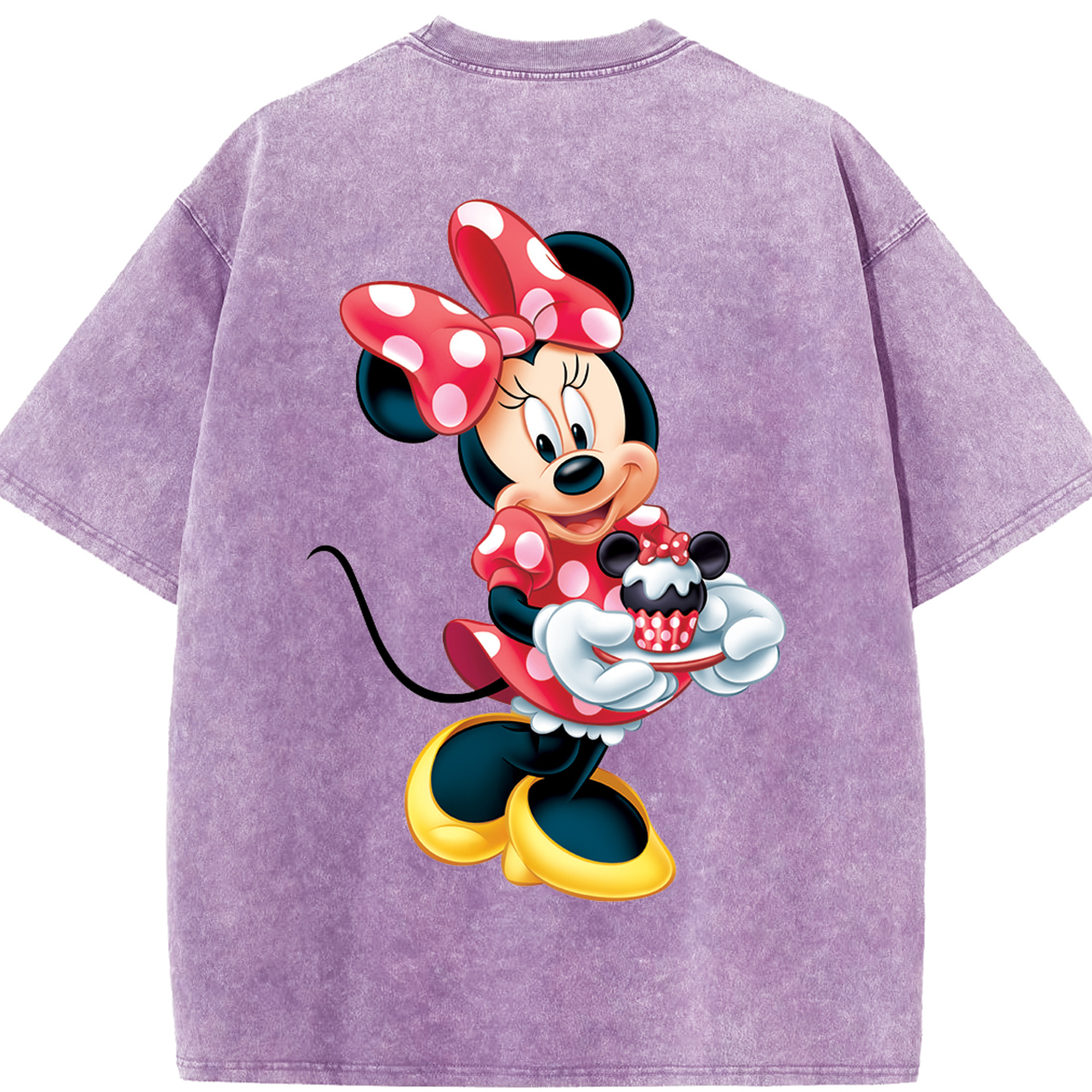 （画像用） ミッキーマウス Mickey Mouse 綿100% ヴィンテージ風 半袖Tシャツ（背面プリント）