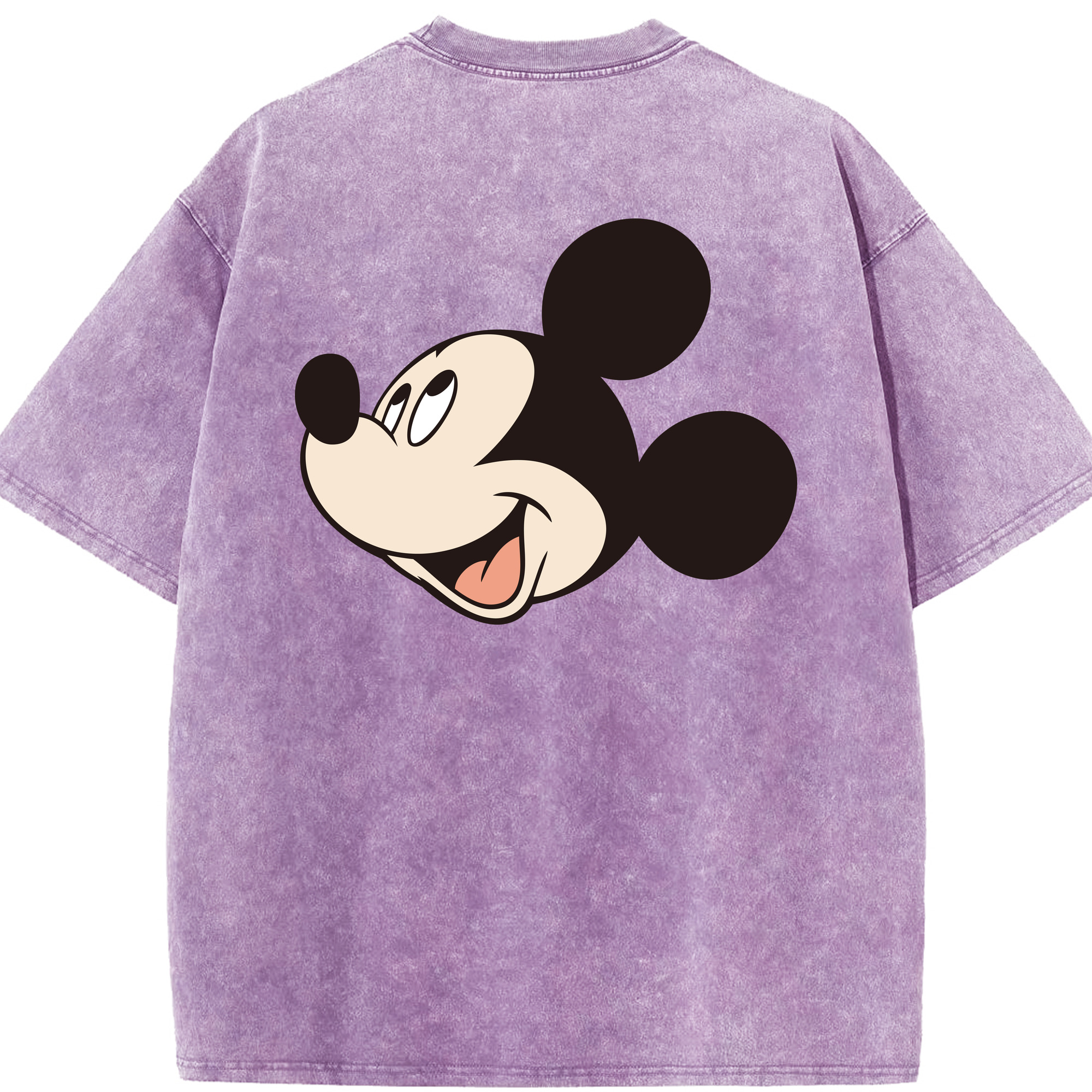 （画像用） ミッキーマウス Mickey Mouse 綿100% ヴィンテージ風 半袖Tシャツ（背面プリント）