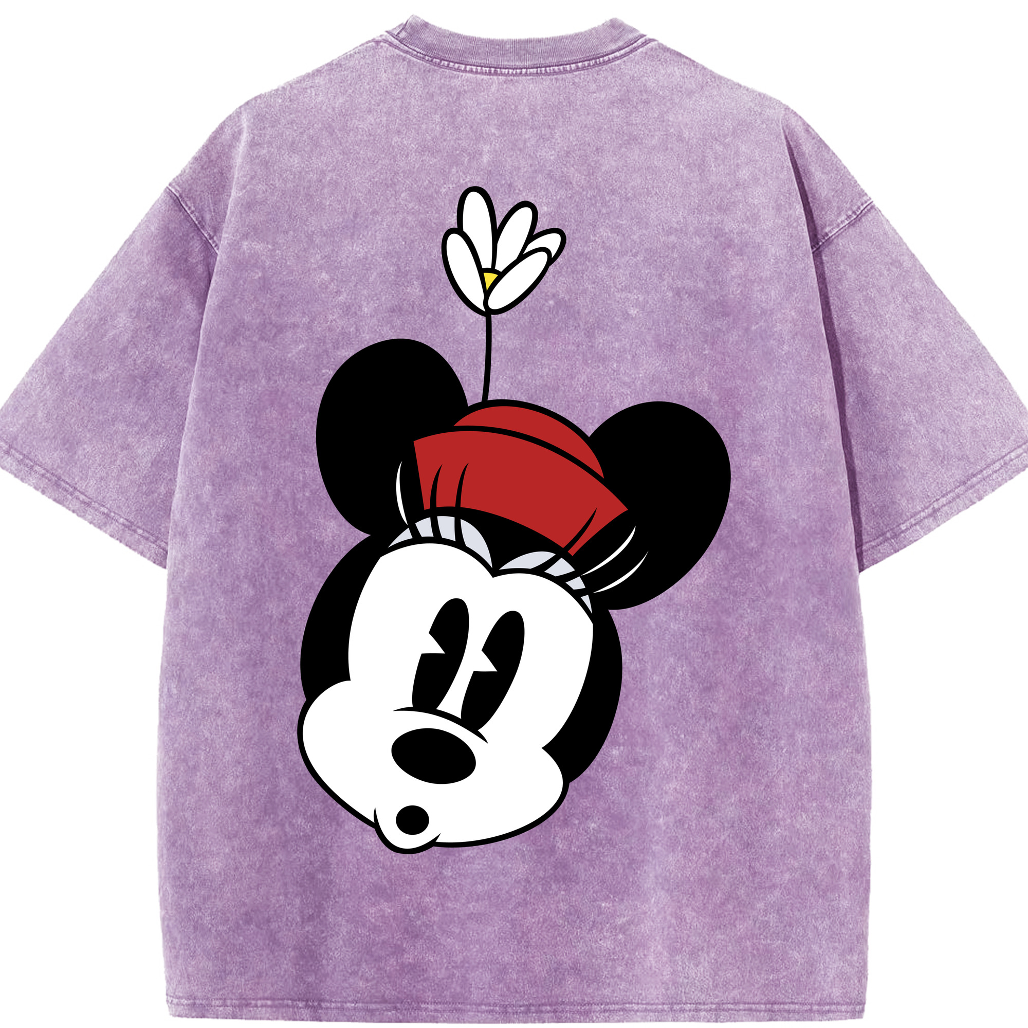 （画像用） ミッキーマウス Mickey Mouse 綿100% ヴィンテージ風 半袖Tシャツ（背面プリント）