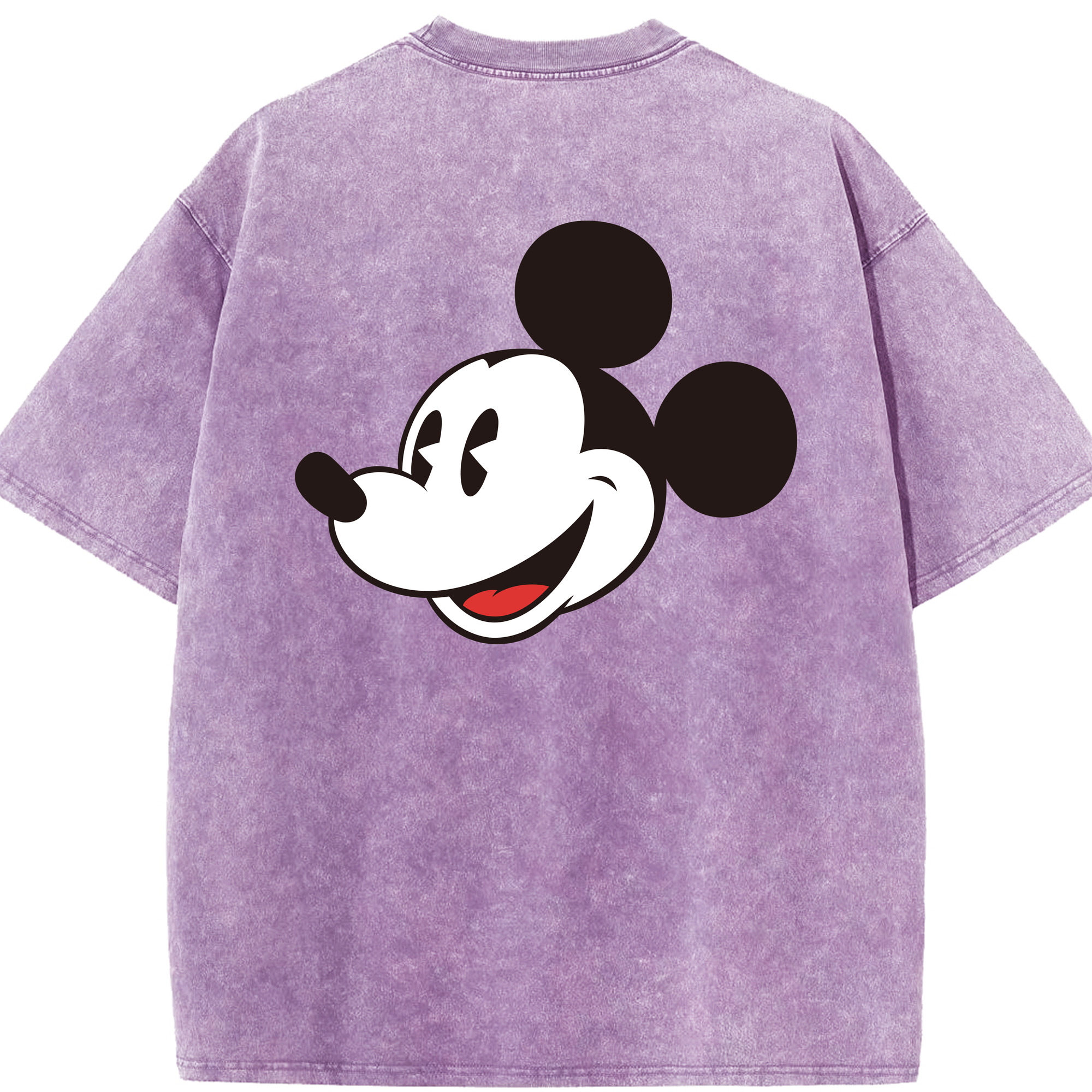 （画像用） ミッキーマウス Mickey Mouse 綿100% ヴィンテージ風 半袖Tシャツ（背面プリント）