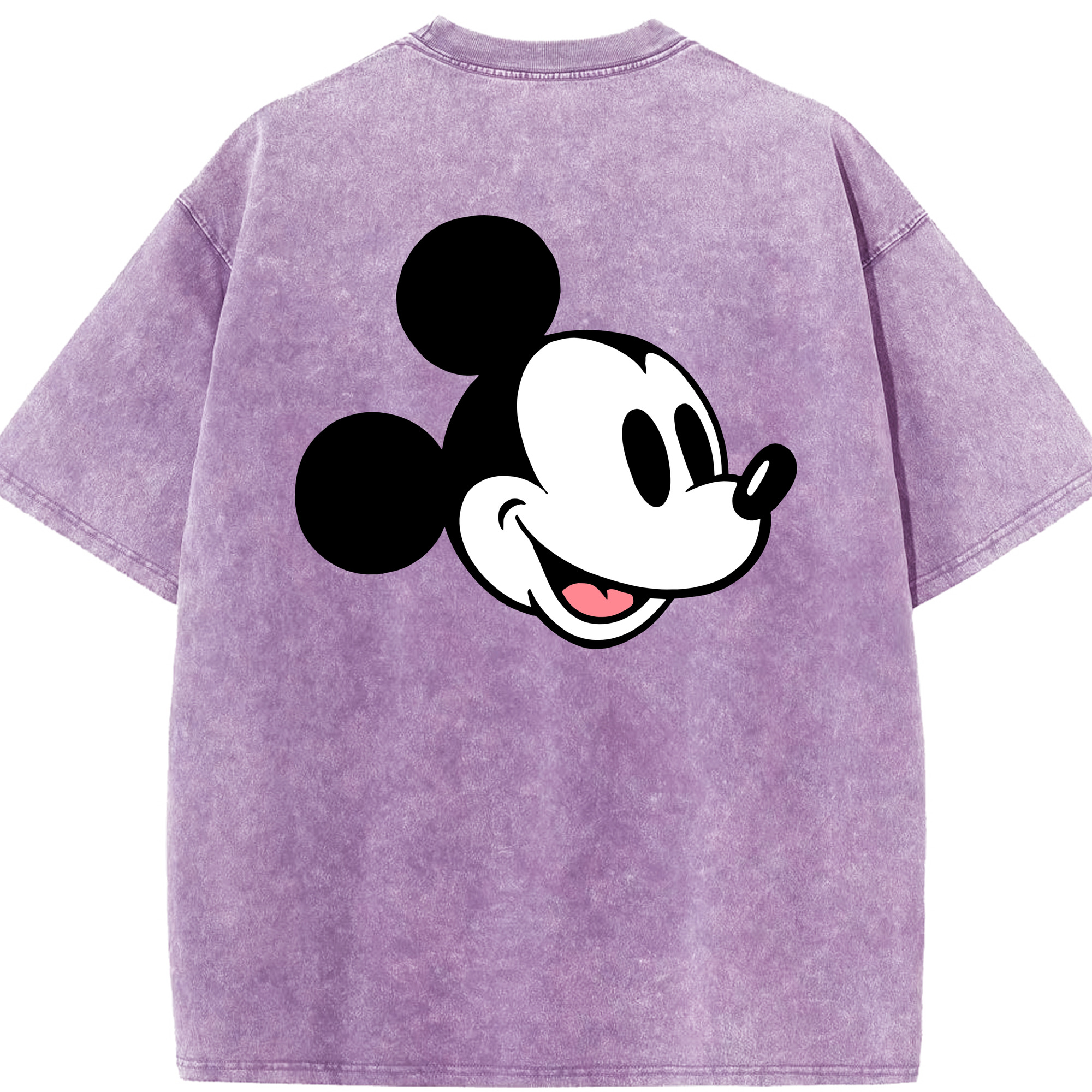 （画像用） ミッキーマウス Mickey Mouse 綿100% ヴィンテージ風 半袖Tシャツ（背面プリント）