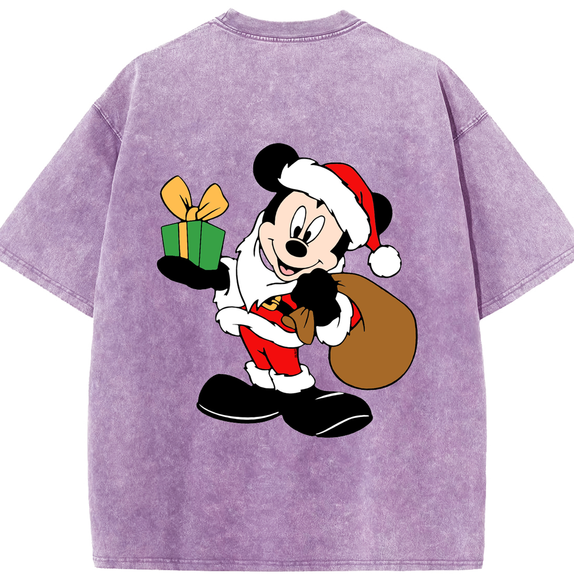 （画像用） ミッキーマウス Mickey Mouse 綿100% ヴィンテージ風 半袖Tシャツ（背面プリント）