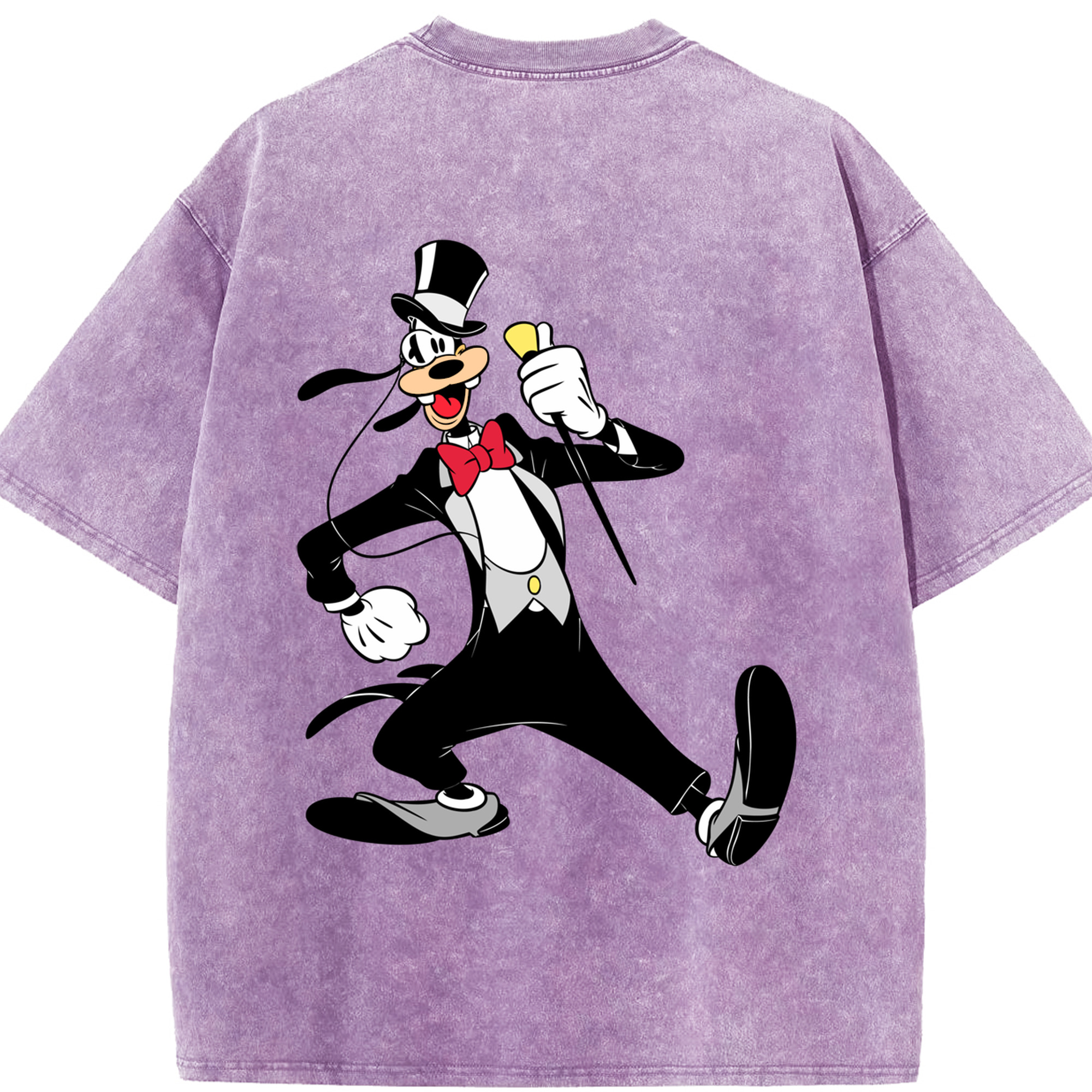 （画像用） ミッキーマウス Mickey Mouse 綿100% ヴィンテージ風 半袖Tシャツ（背面プリント）