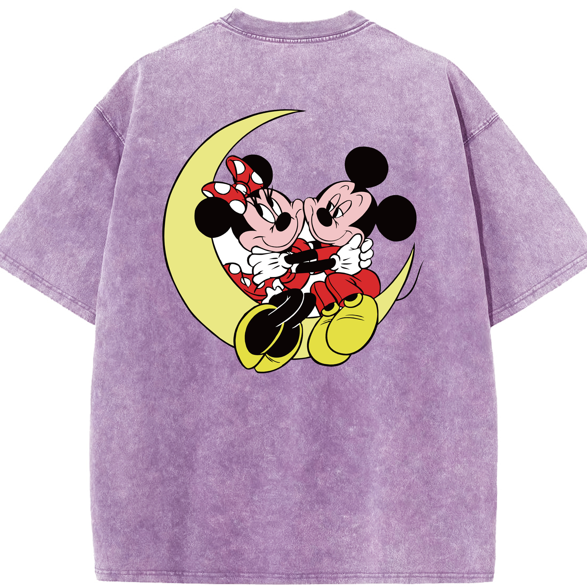 （画像用） ミッキーマウス Mickey Mouse 綿100% ヴィンテージ風 半袖Tシャツ（背面プリント）