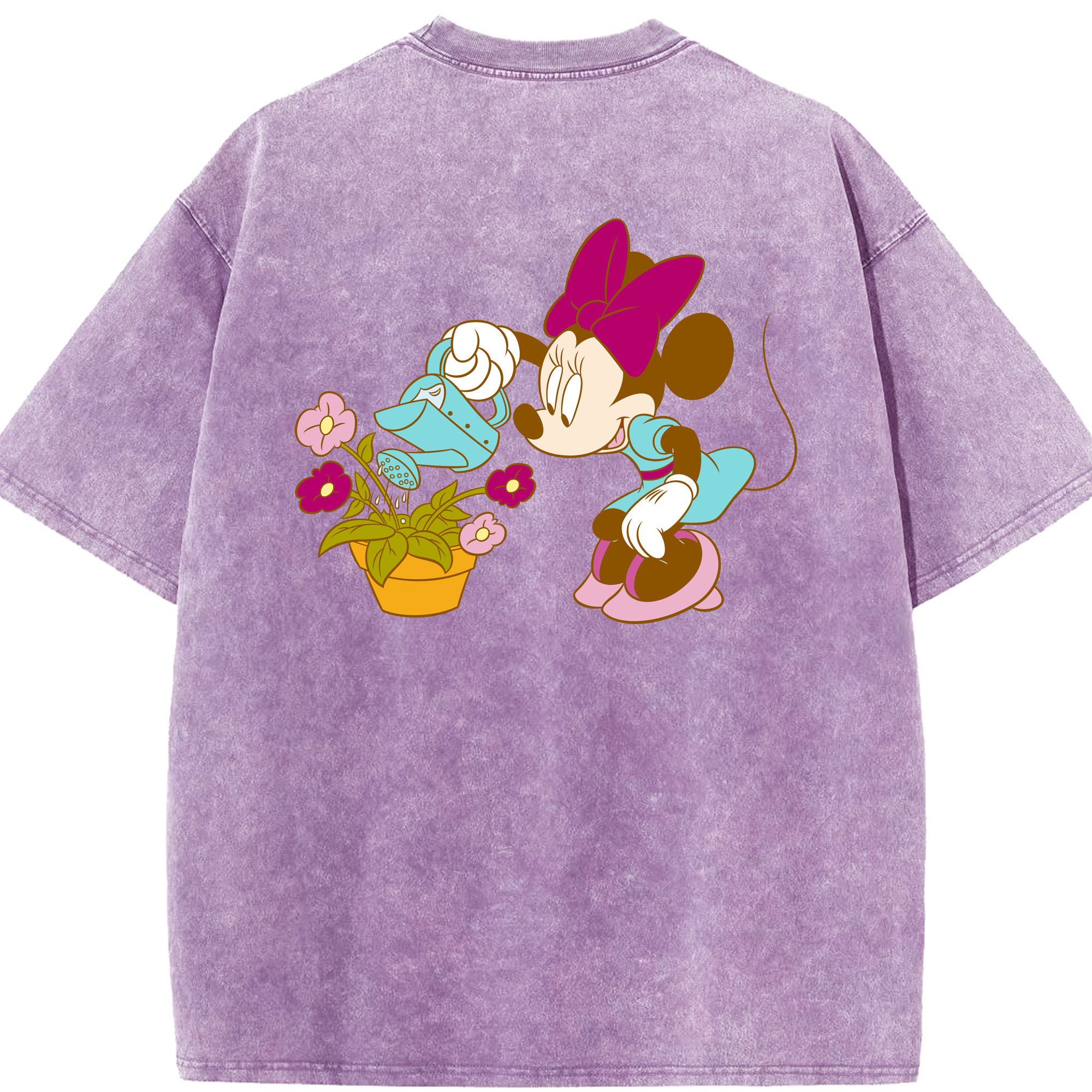 （画像用） ミッキーマウス Mickey Mouse 綿100% ヴィンテージ風 半袖Tシャツ（背面プリント）