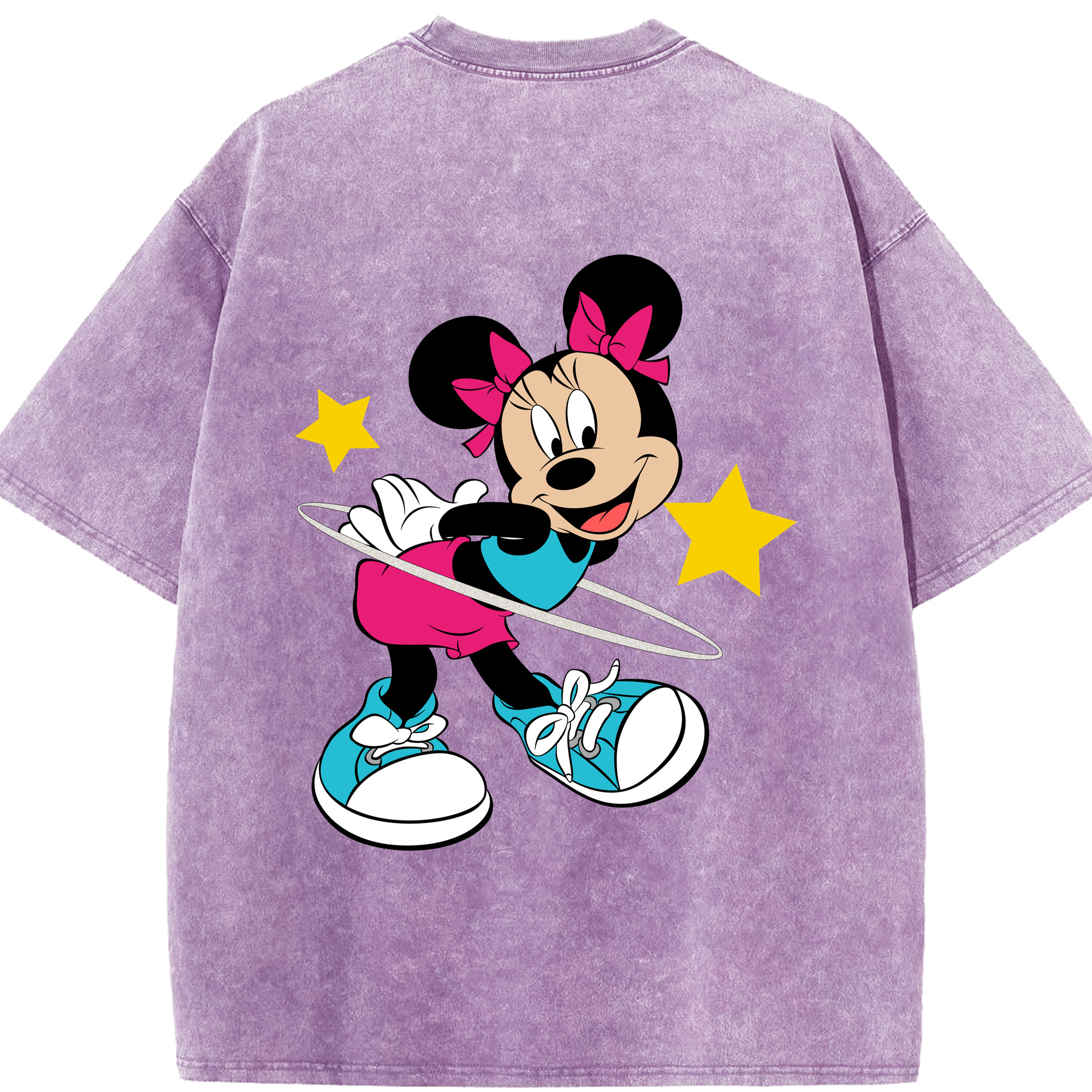 （画像用） ミッキーマウス Mickey Mouse 綿100% ヴィンテージ風 半袖Tシャツ（背面プリント）