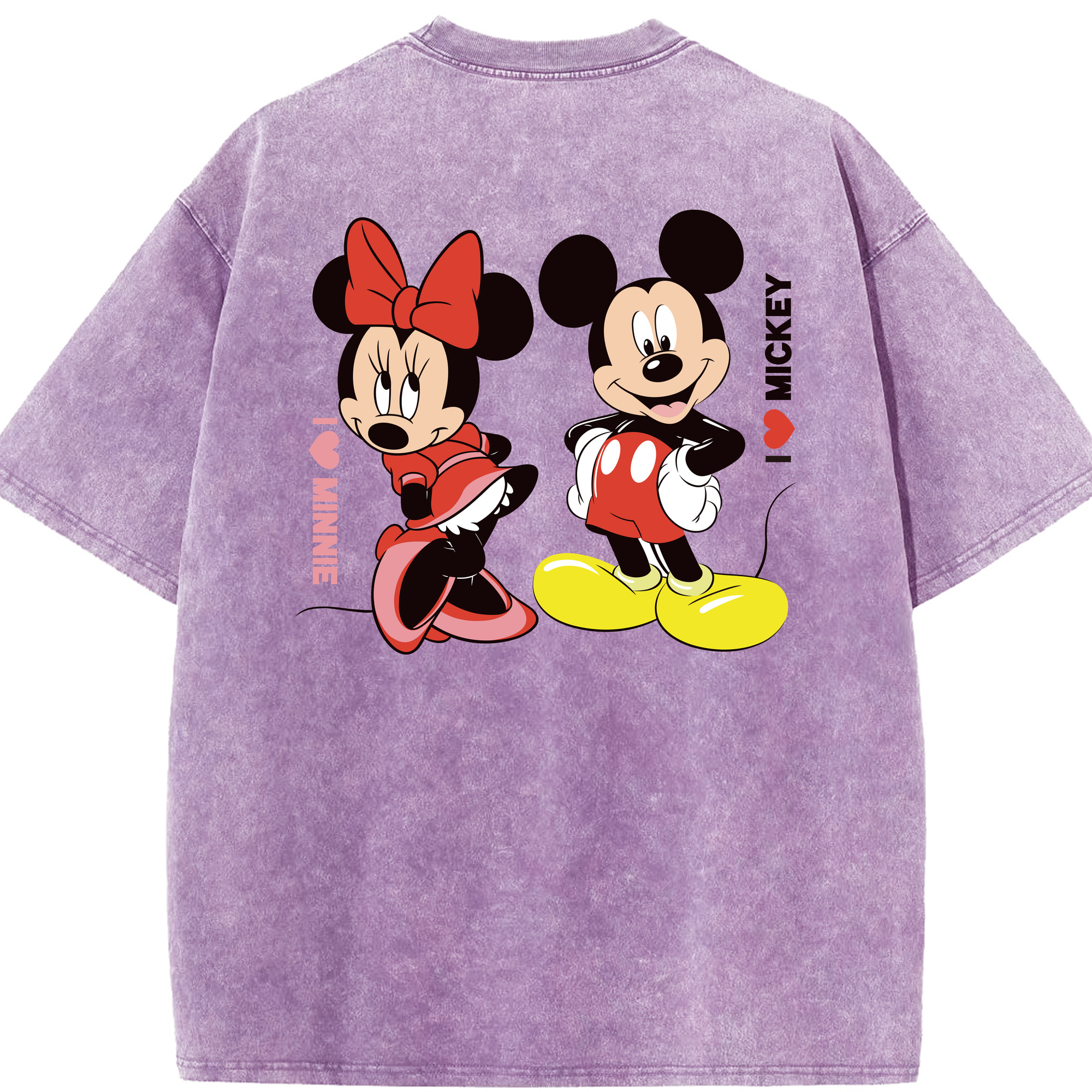 （画像用） ミッキーマウス Mickey Mouse 綿100% ヴィンテージ風 半袖Tシャツ（背面プリント）