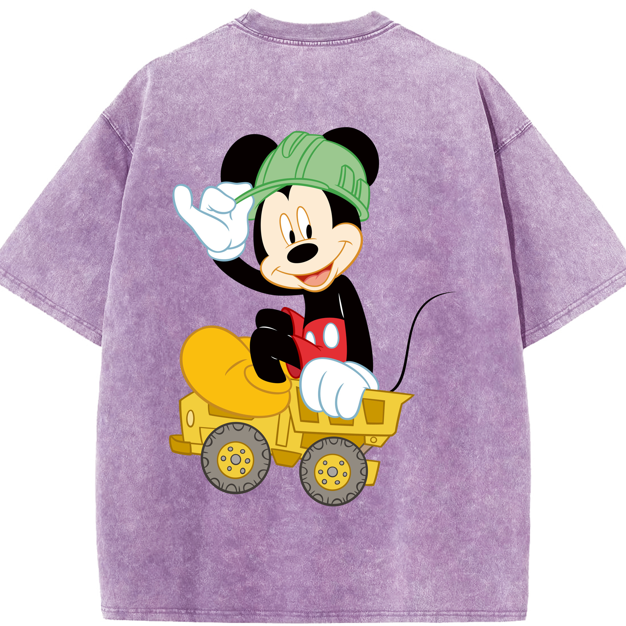 （画像用） ミッキーマウス Mickey Mouse 綿100% ヴィンテージ風 半袖Tシャツ（背面プリント）