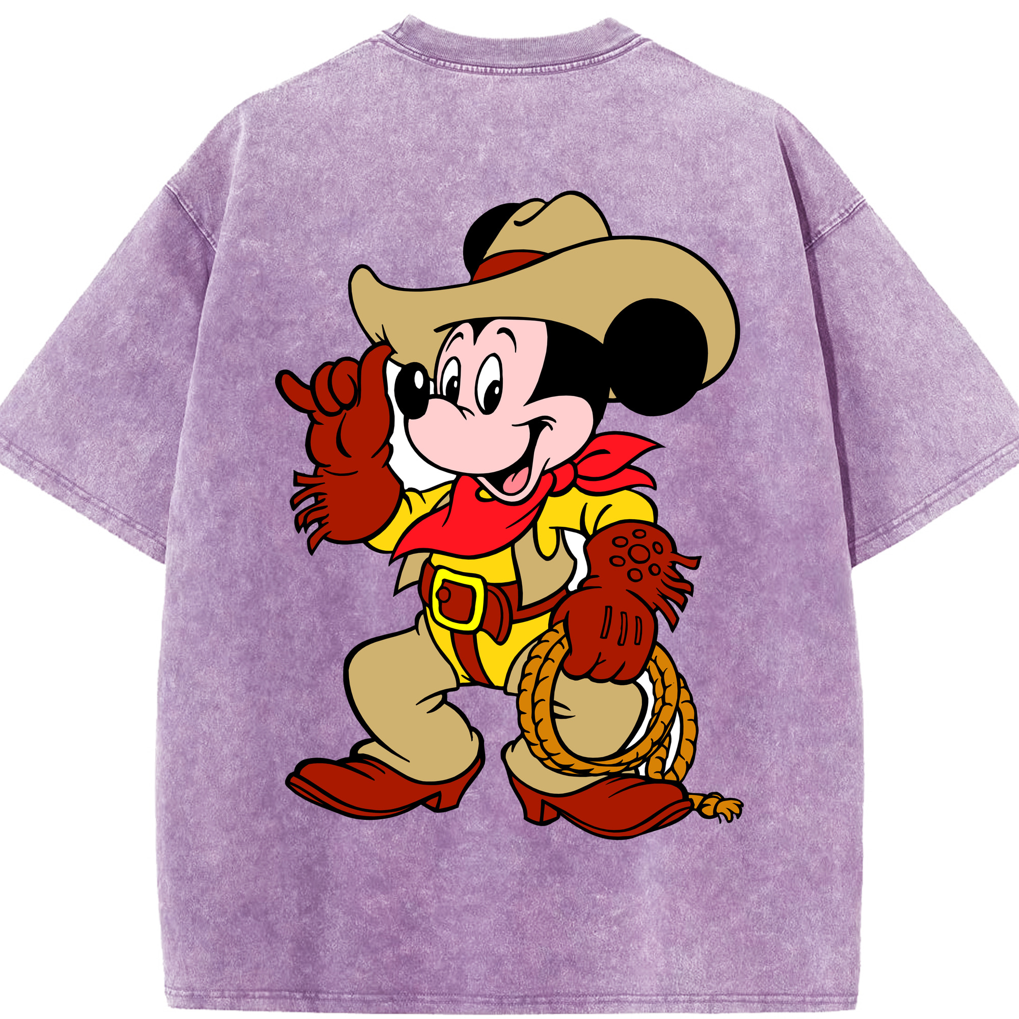 （画像用） ミッキーマウス Mickey Mouse 綿100% ヴィンテージ風 半袖Tシャツ（背面プリント）