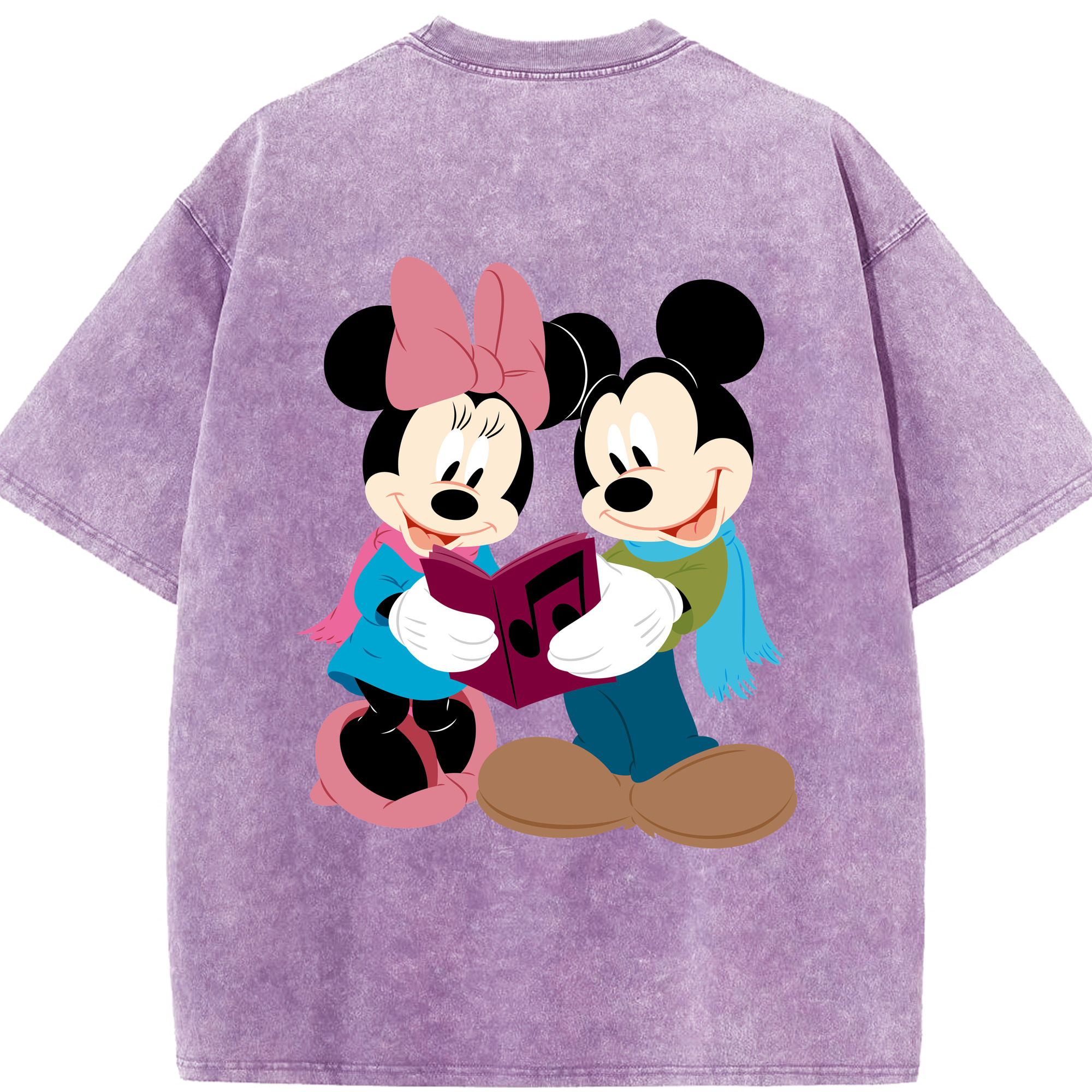 （画像用） ミッキーマウス Mickey Mouse 綿100% ヴィンテージ風 半袖Tシャツ（背面プリント）