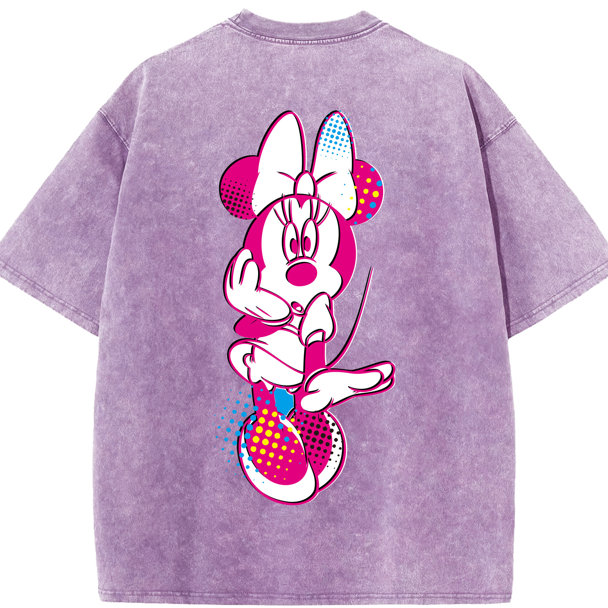 （画像用） ミッキーマウス Mickey Mouse 綿100% ヴィンテージ風 半袖Tシャツ（背面プリント）