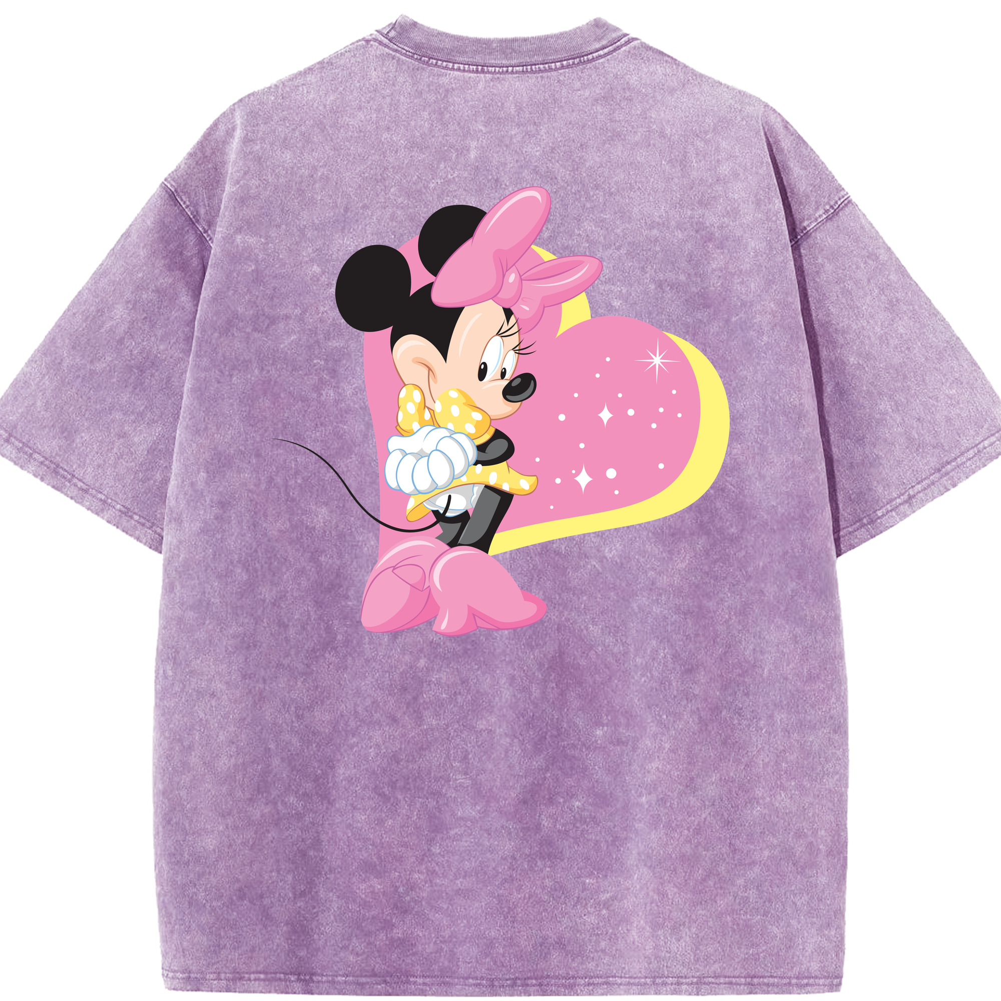 （画像用） ミッキーマウス Mickey Mouse 綿100% ヴィンテージ風 半袖Tシャツ（背面プリント）