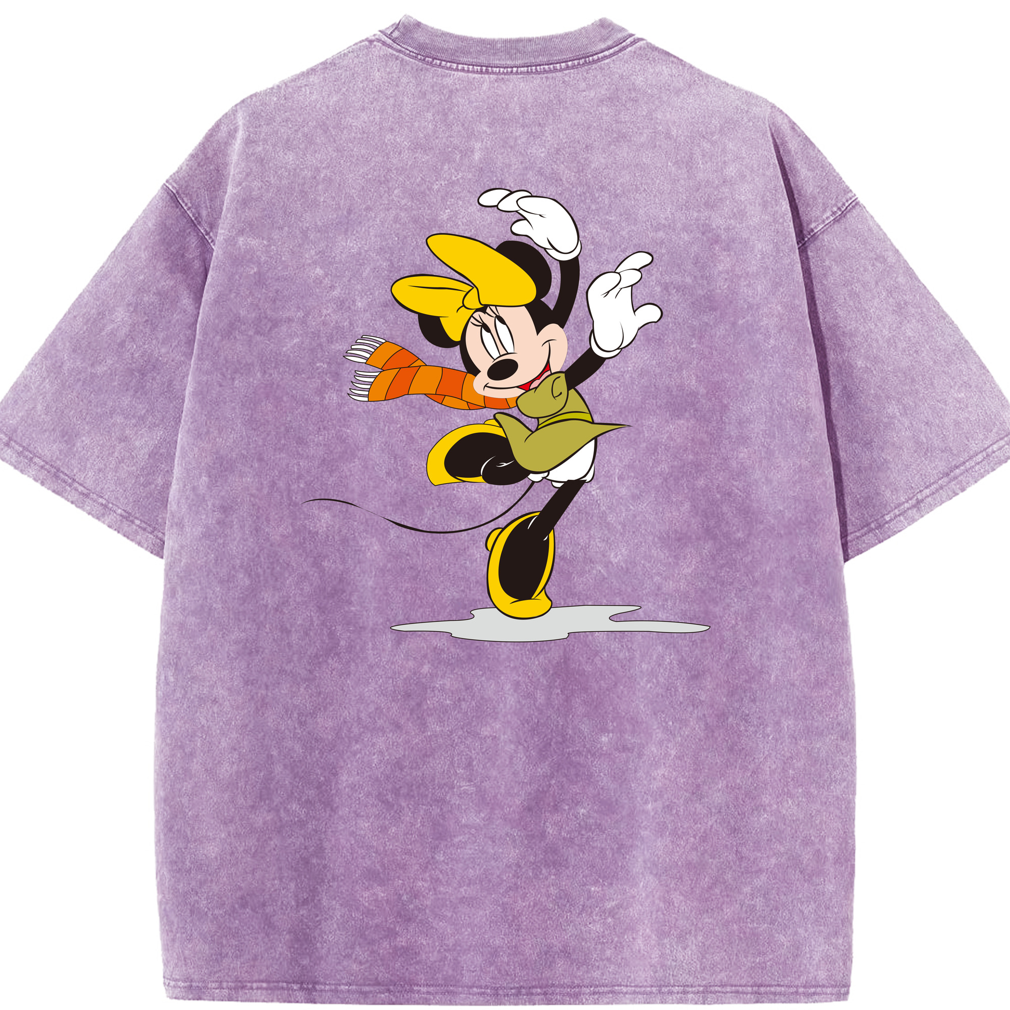 （画像用） ミッキーマウス Mickey Mouse 綿100% ヴィンテージ風 半袖Tシャツ（背面プリント）