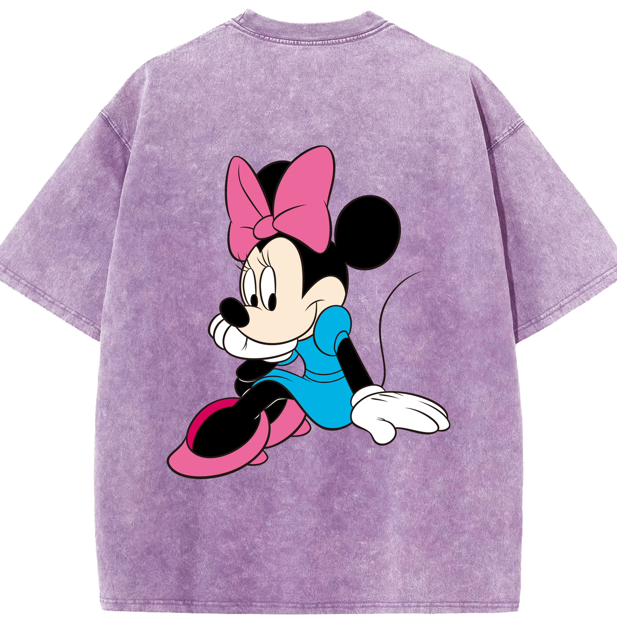 （画像用） ミッキーマウス Mickey Mouse 綿100% ヴィンテージ風 半袖Tシャツ（背面プリント）