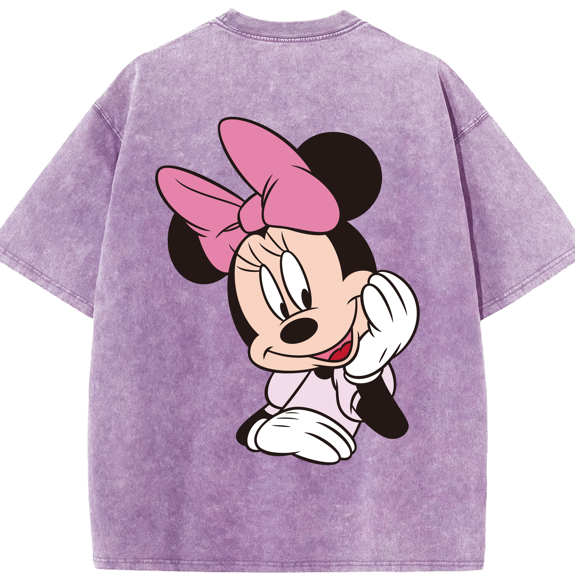 （画像用） ミッキーマウス Mickey Mouse 綿100% ヴィンテージ風 半袖Tシャツ（背面プリント）