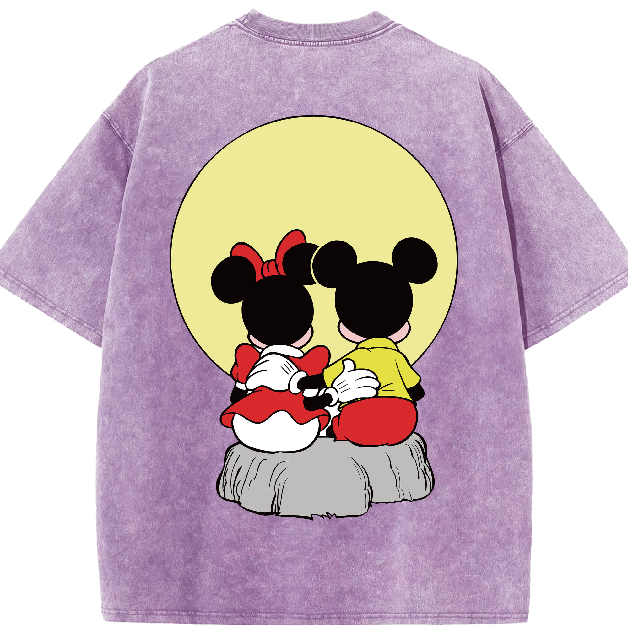 （画像用） ミッキーマウス Mickey Mouse 綿100% ヴィンテージ風 半袖Tシャツ（背面プリント）