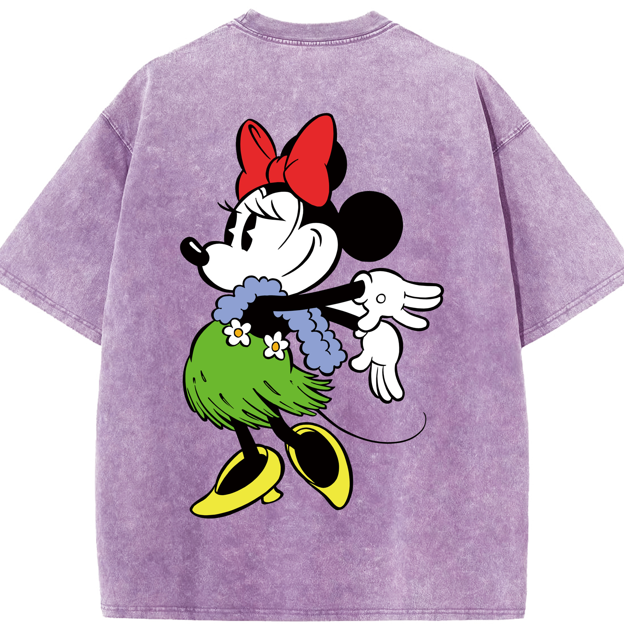（画像用） ミッキーマウス Mickey Mouse 綿100% ヴィンテージ風 半袖Tシャツ（背面プリント）