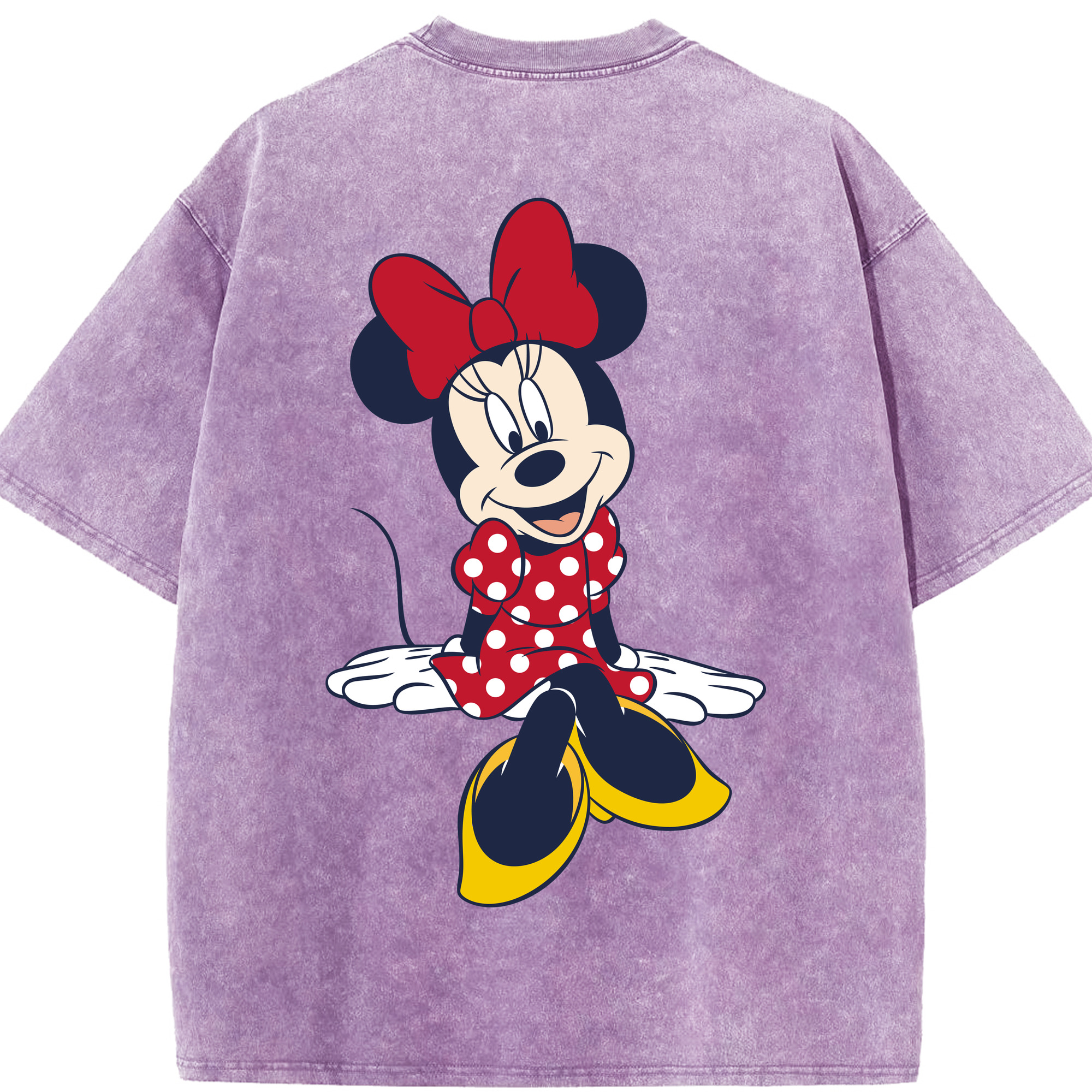 （画像用） ミッキーマウス Mickey Mouse 綿100% ヴィンテージ風 半袖Tシャツ（背面プリント）