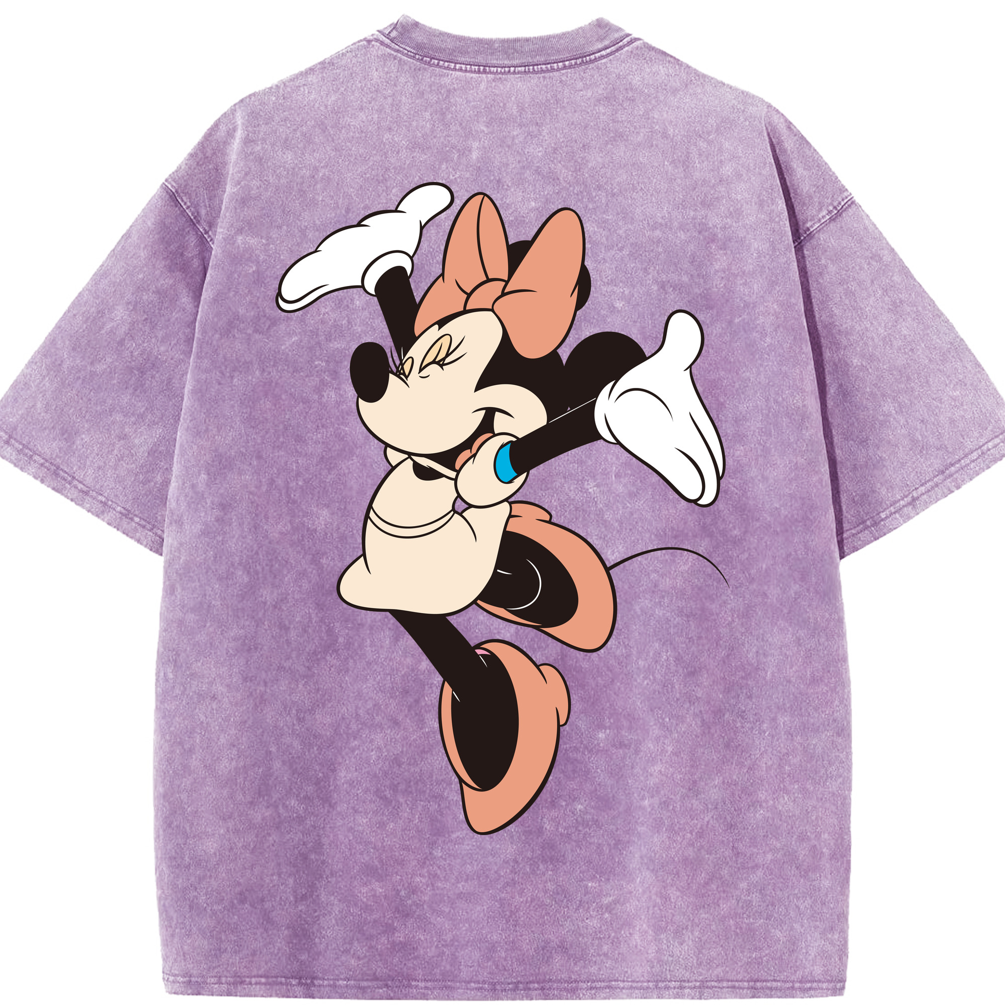 （画像用） ミッキーマウス Mickey Mouse 綿100% ヴィンテージ風 半袖Tシャツ（背面プリント）